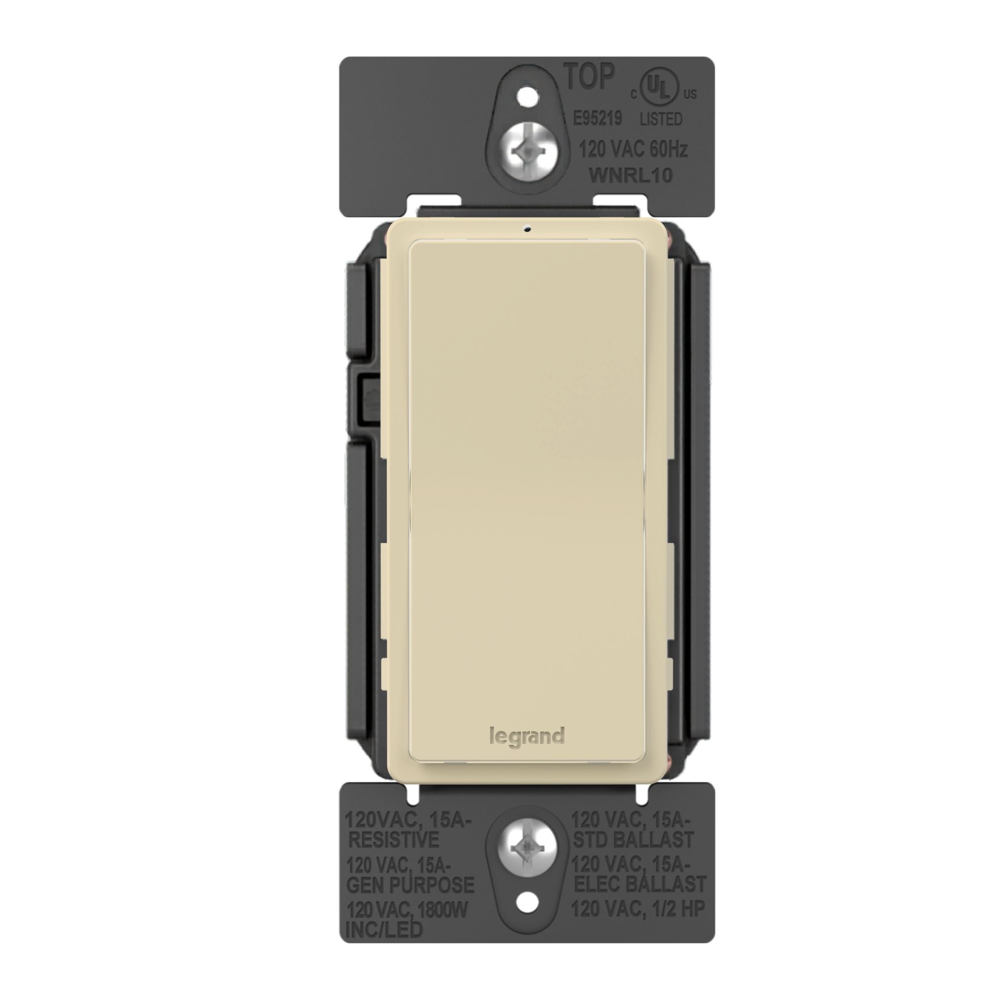 Legrand WNRL10IV Radiant Smart Switch with Netatmo, 15A, Single-Pole/3-Way/Multi-Location, Ivory