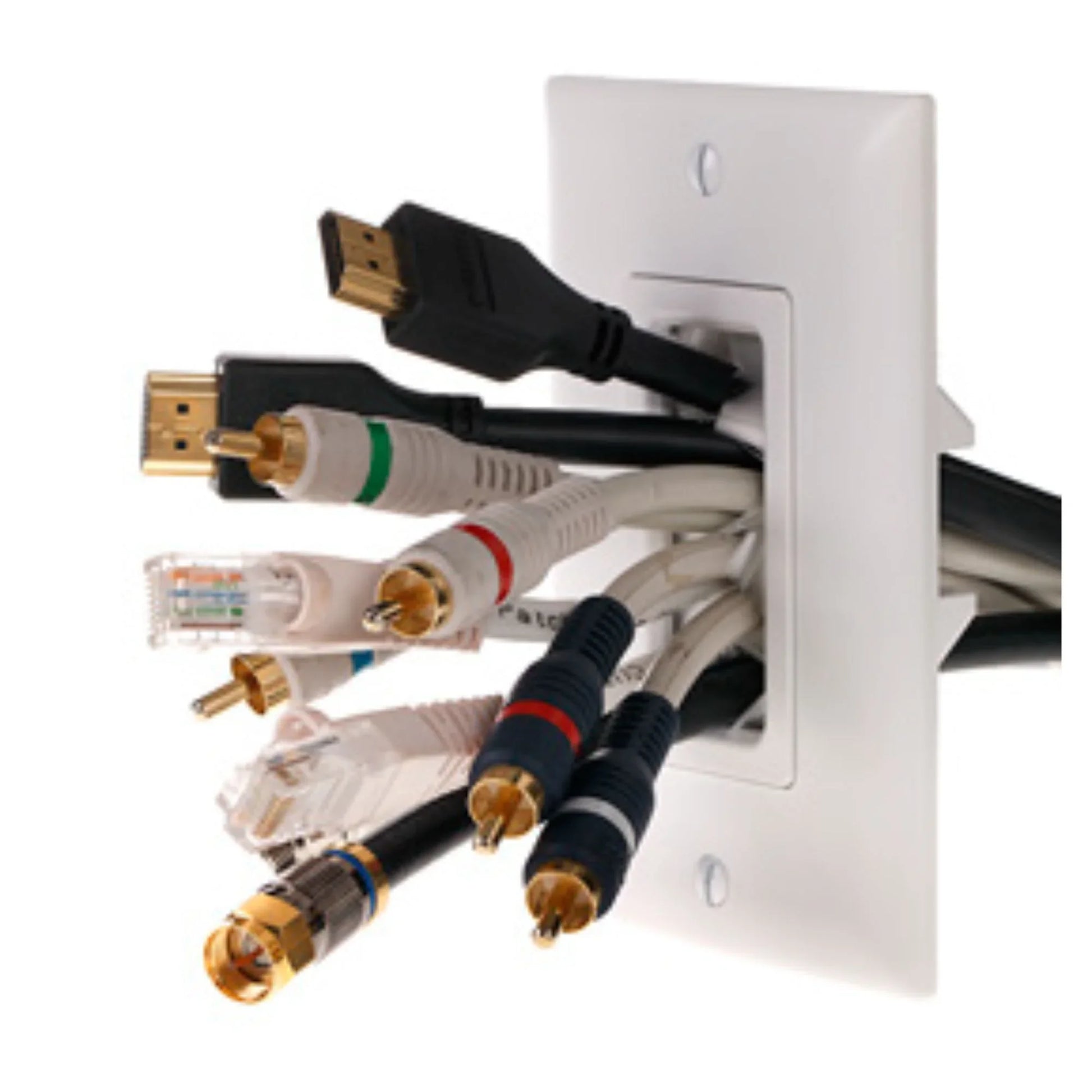 Legrand - On-Q 1-Gang Cable Access Wall plate, White | Bees Lighting