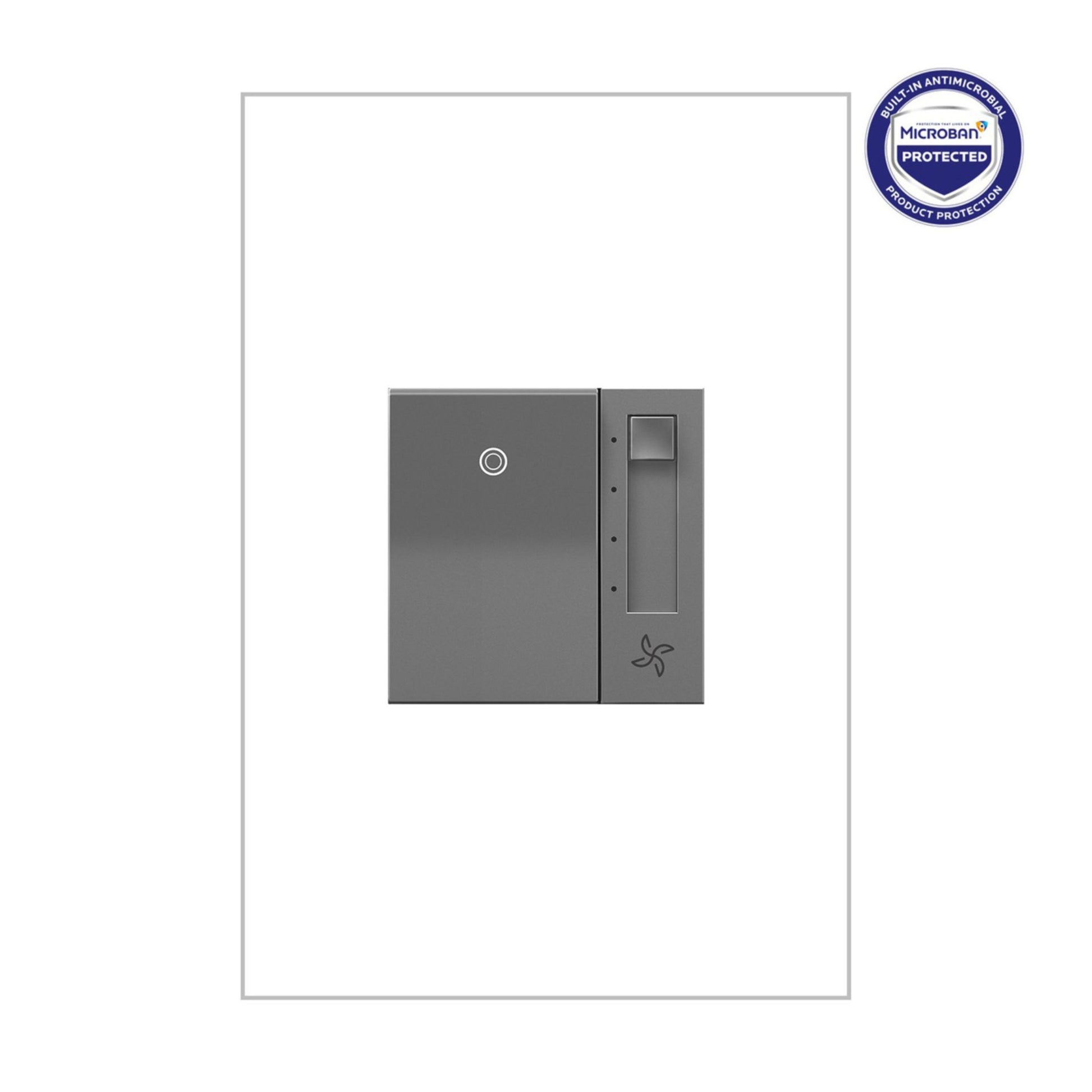 adorne 1.6-Amp Paddle Fan Speed Control Switch, Single Pole/3-Way, Magnesium - Bees Lighting