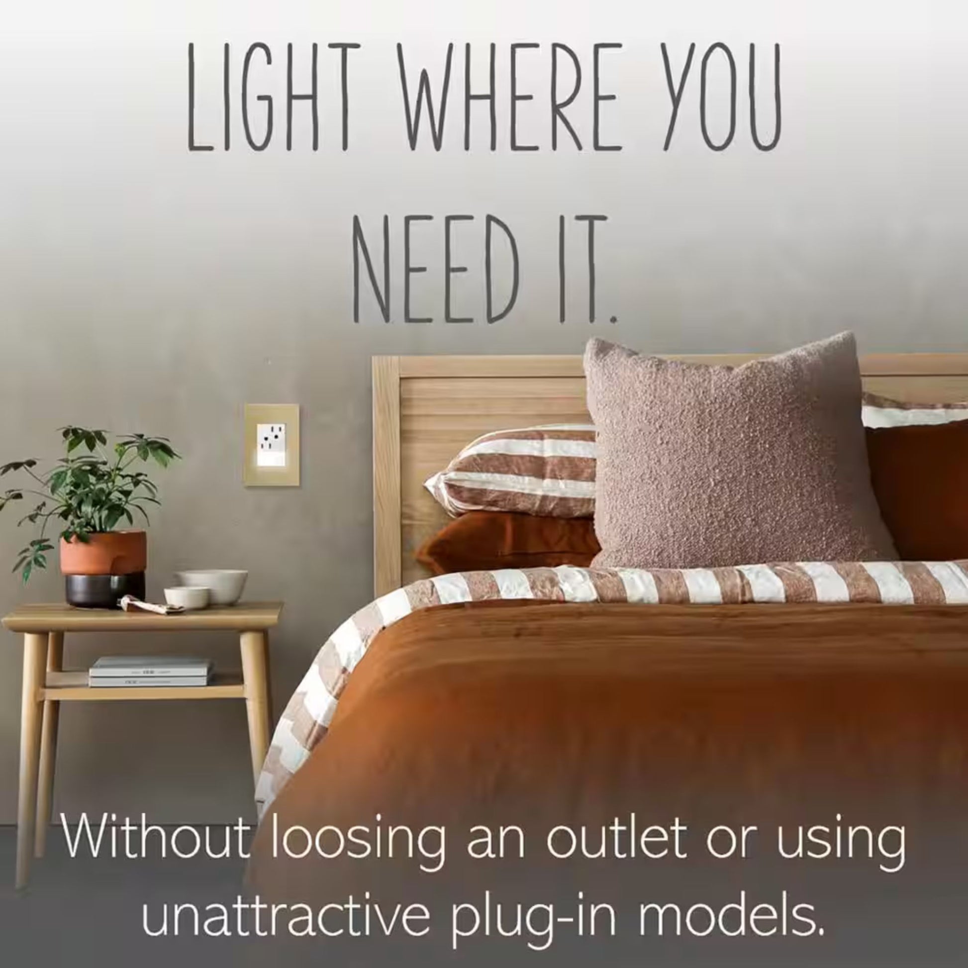 Adorne Half-Size Night Light, White - Bees Lighting