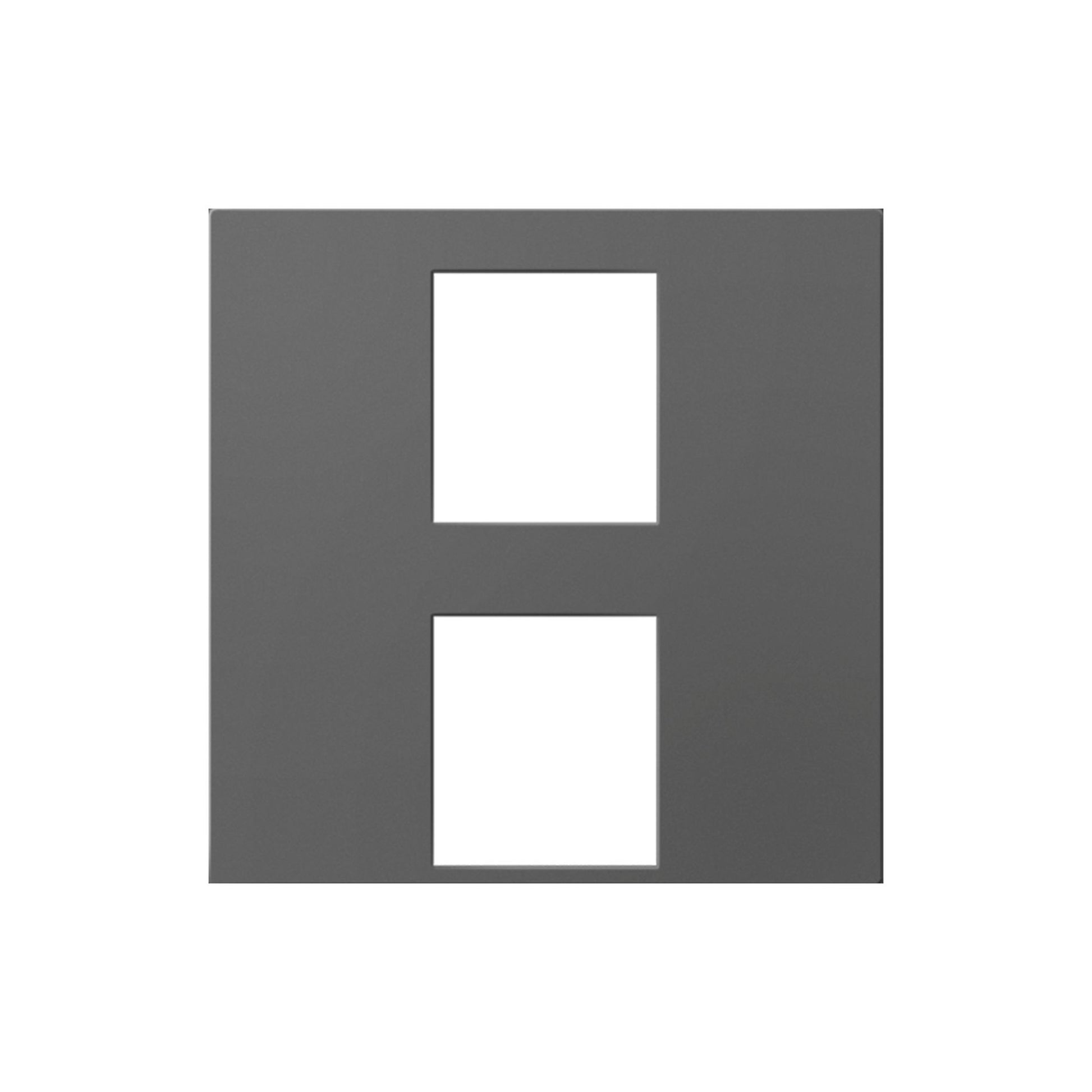 adorne 2-Port Keystone Wall Frame, Magnesium - Bees Lighting