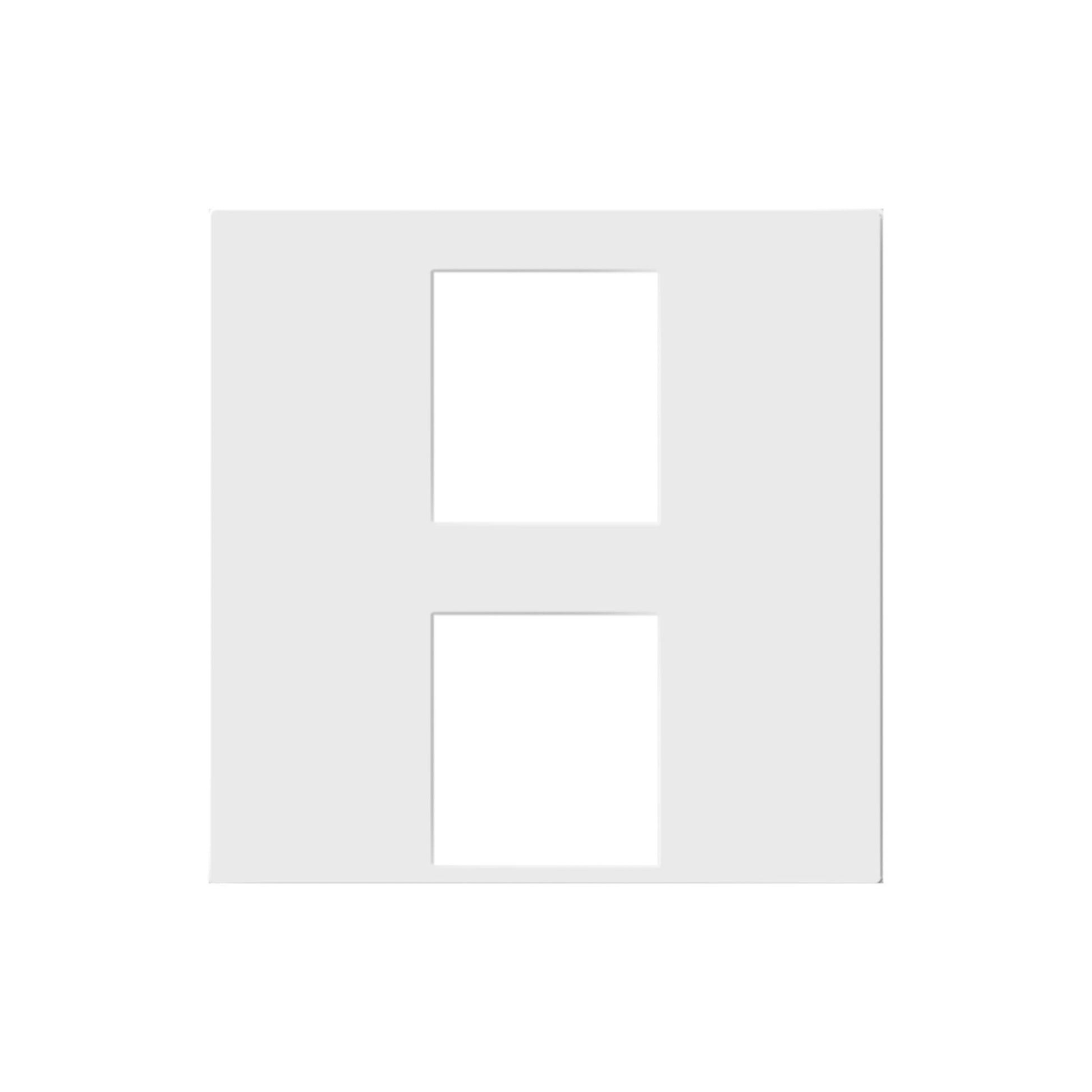 adorne 2-Port Keystone Wall Frame, White - Bees Lighting