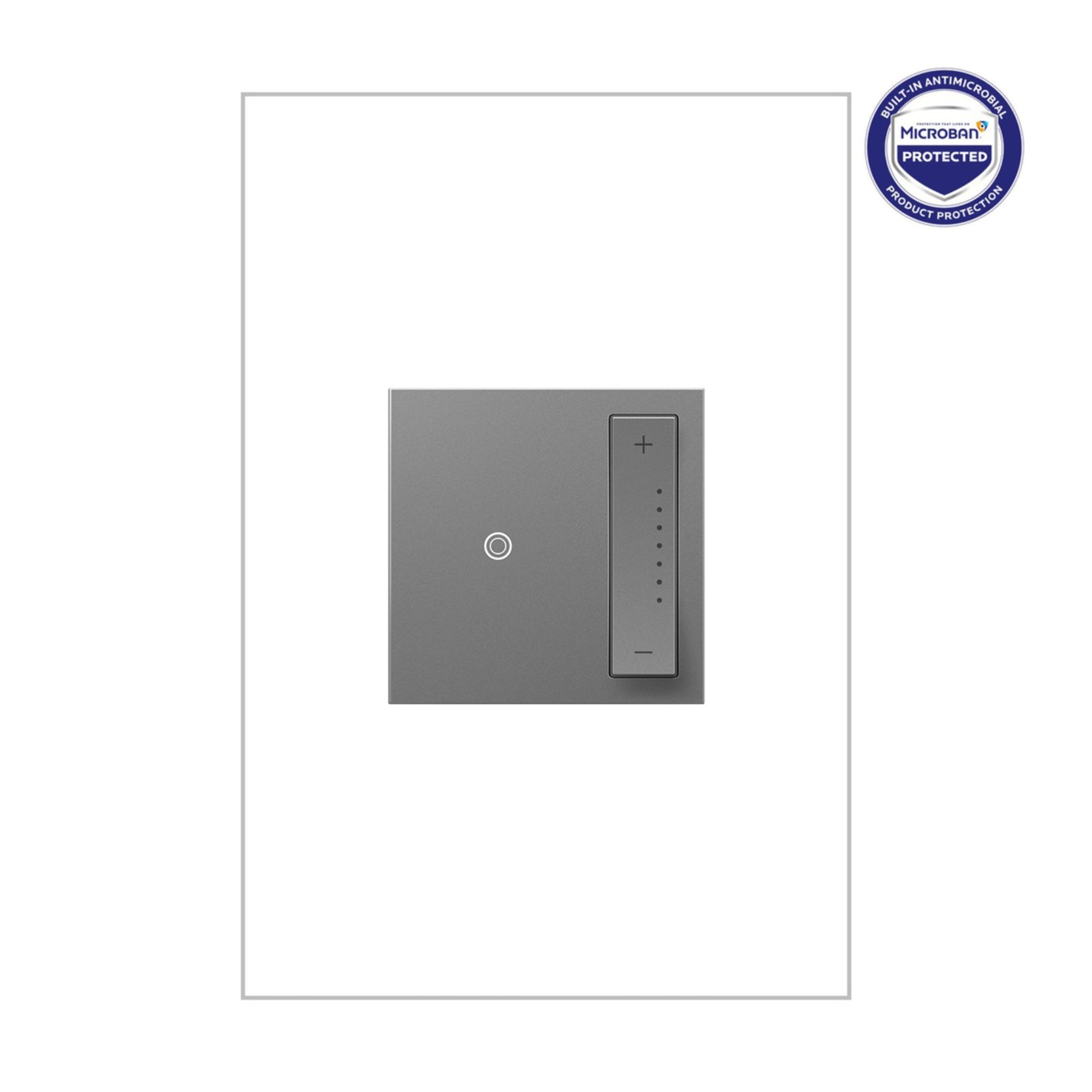 adorne SofTap Tru-Universal Dimmer Switch, 450-Watt LED, Single Pole/3-Way, Magnesium - Bees Lighting