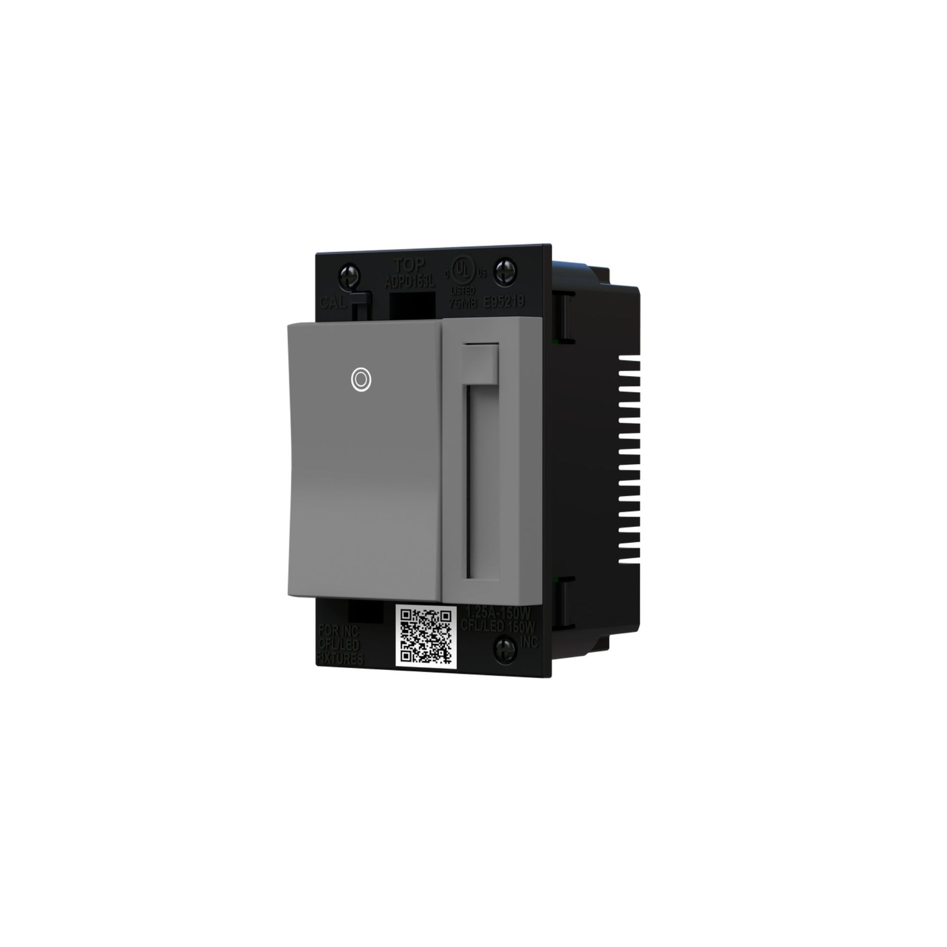 adorne Paddle LED Advanced Dimmer, 150-Watt LED, Single Pole/3-Way, Magnesium - Bees Lighting