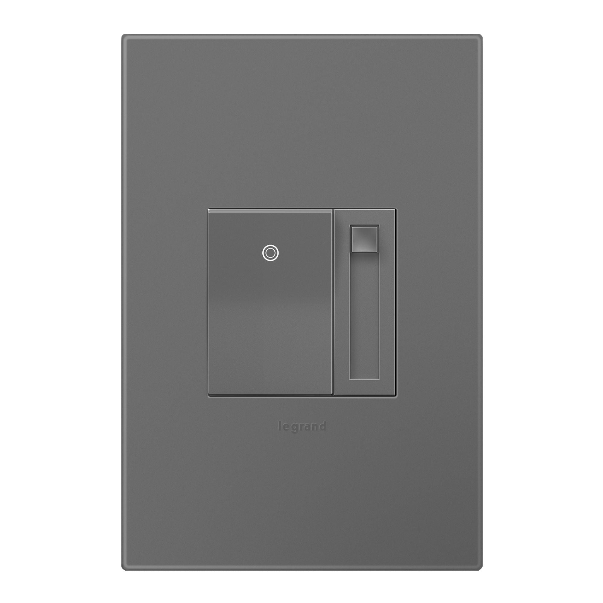 Adorne 0-10V Fluorescent/LED Paddle Dimmer, Single Pole/3-Way, Magnesium - Bees Lighting