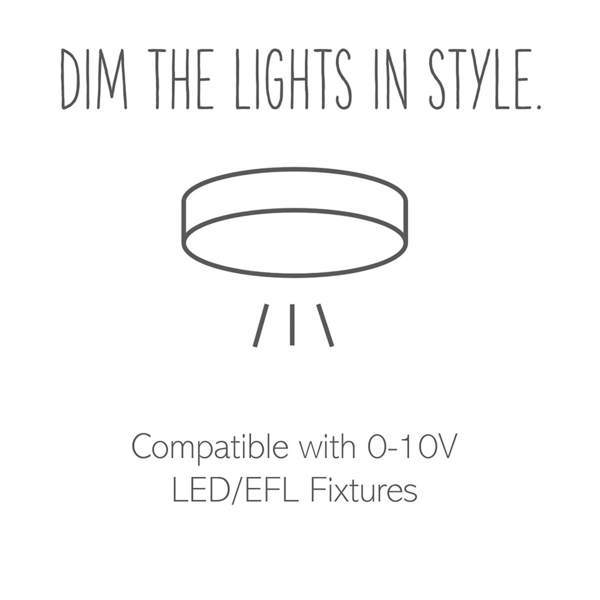 Adorne 0-10V Fluorescent/LED Paddle Dimmer, Single Pole/3-Way, White - Bees Lighting