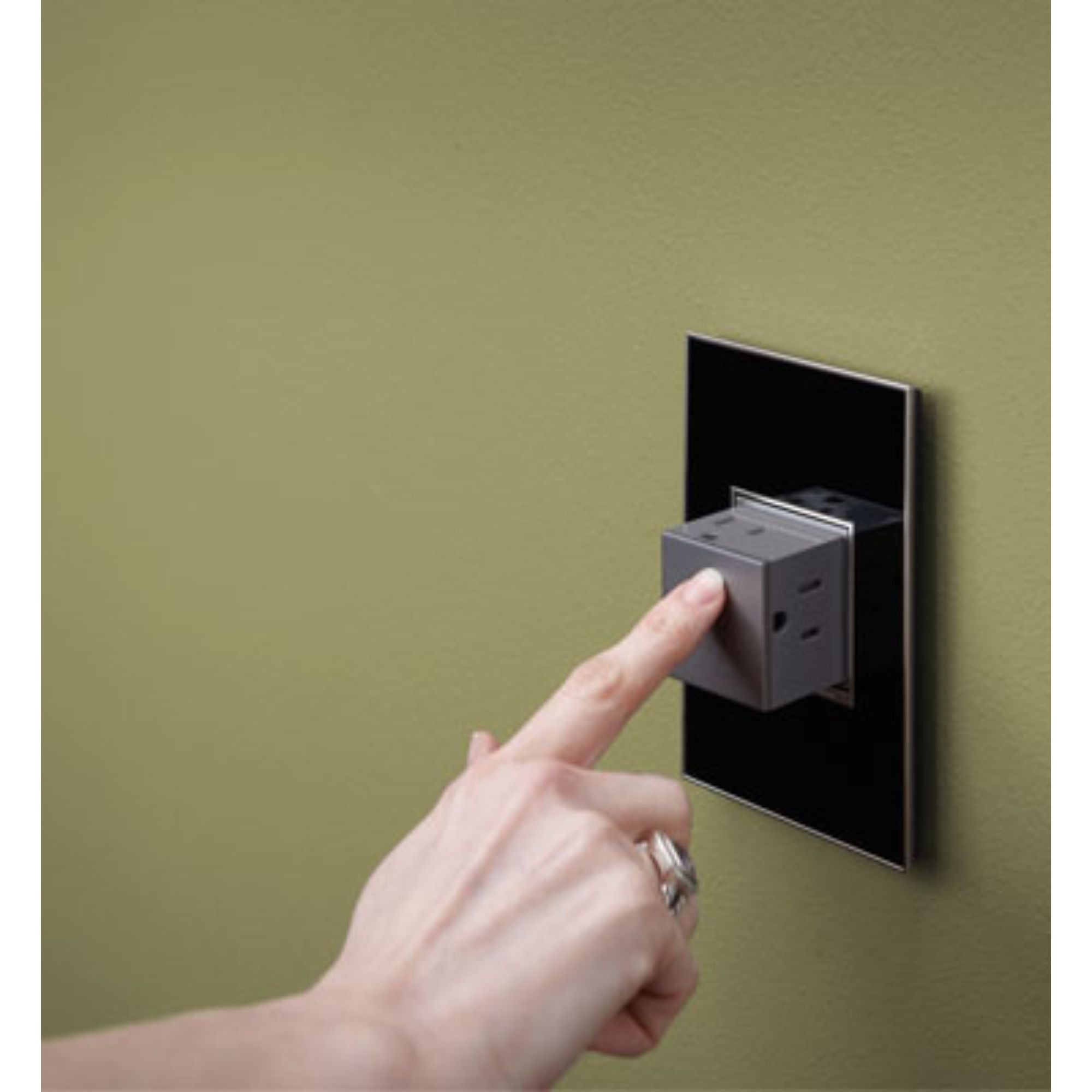 adorne 15A 1-Gang Pop-Out Triple Outlet, Magnesium - Bees Lighting