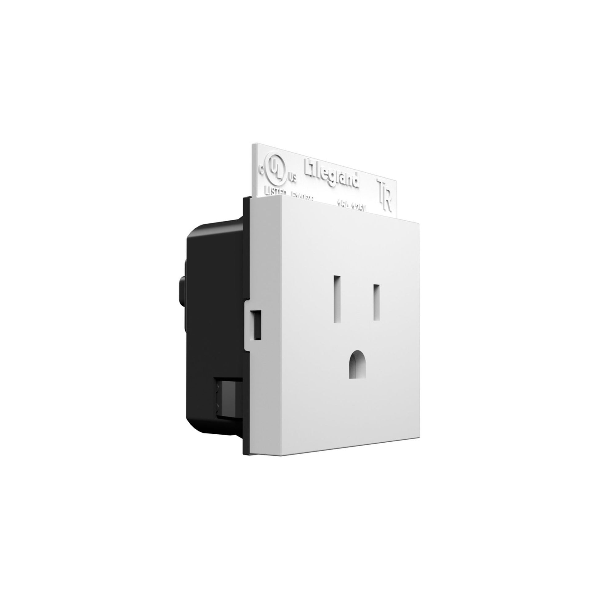 adorne 15A Single Tamper-Resistant Outlet, White - Bees Lighting