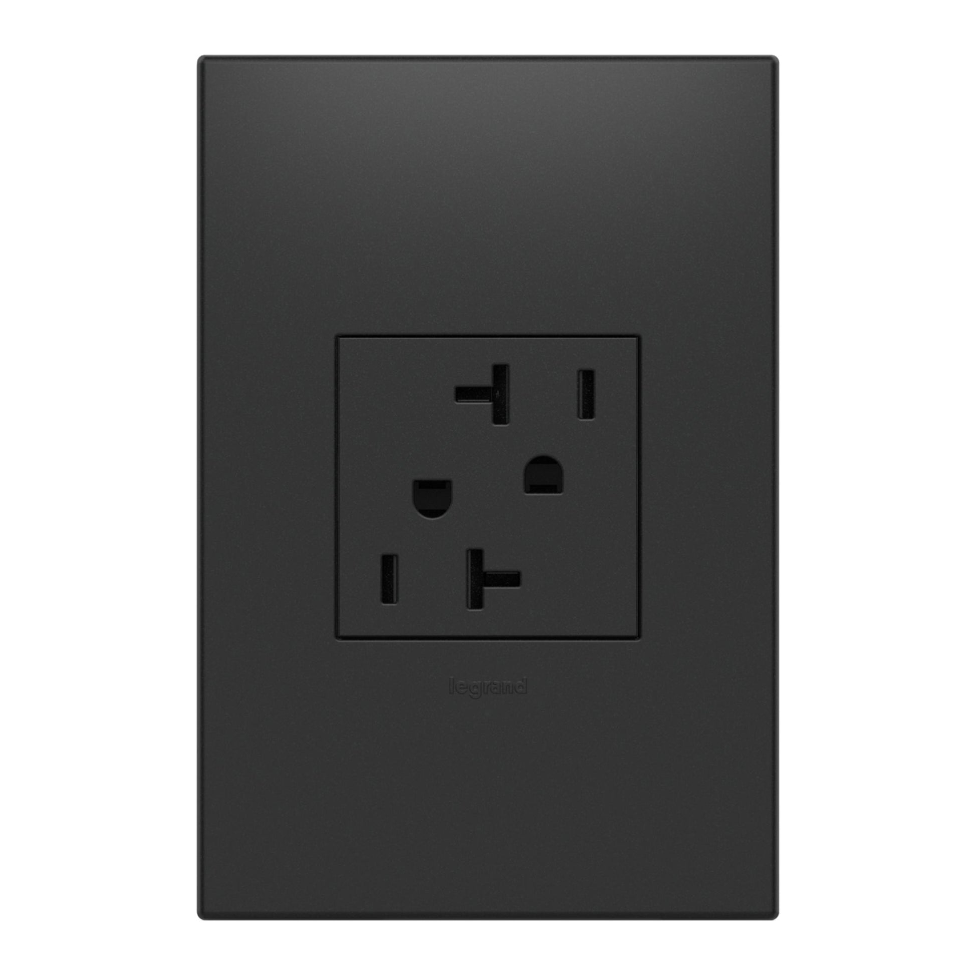 adorne 20A Dual Tamper-Resistant Outlet, Graphite - Bees Lighting