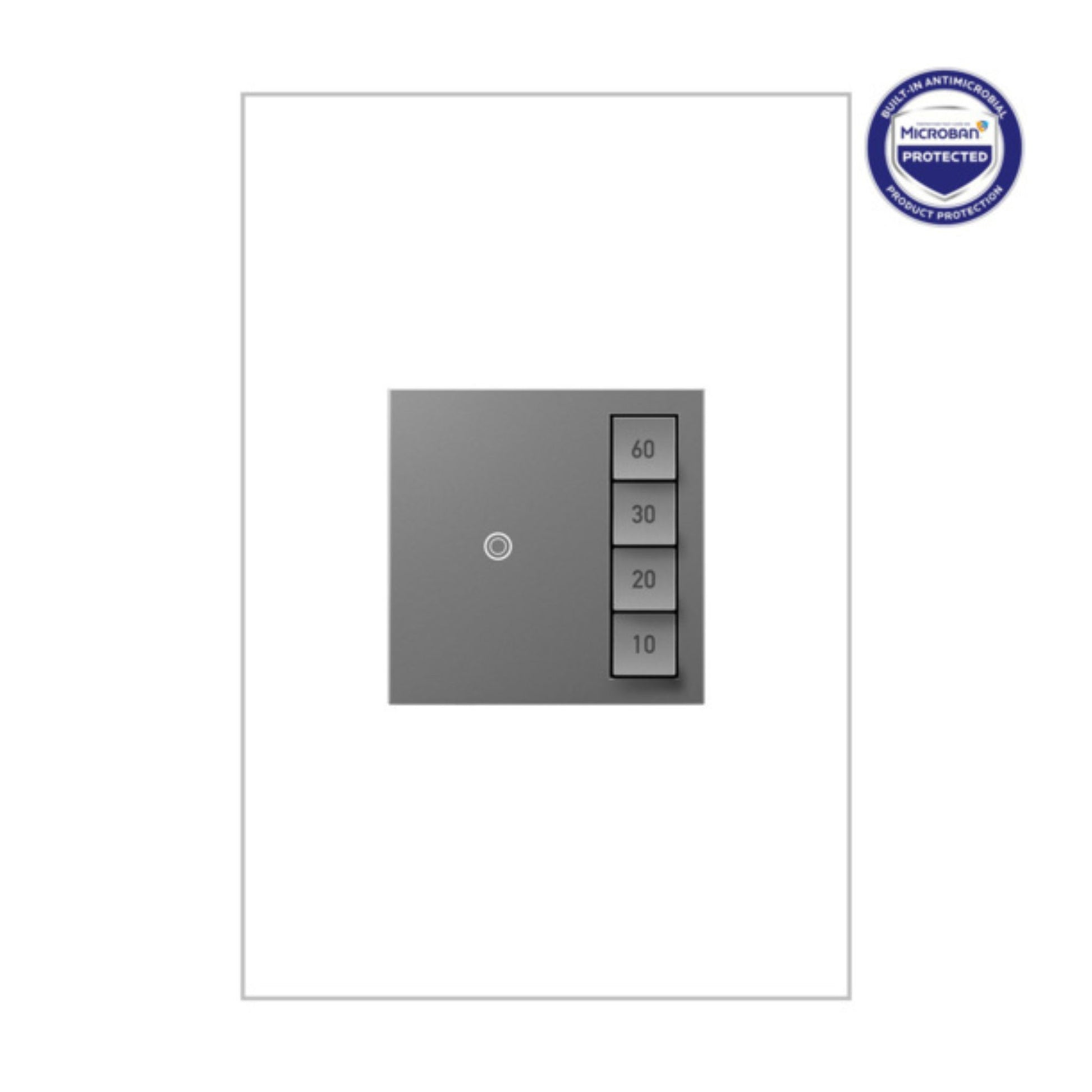 adorne 4-Button Countdown Digital Timer, 10-60 minutes, 600W, Magnesium - Bees Lighting