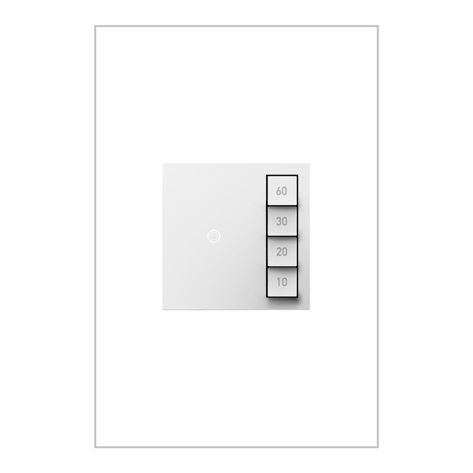 adorne 4-Button Countdown Digital Timer, 10-60 minutes, 600W, White