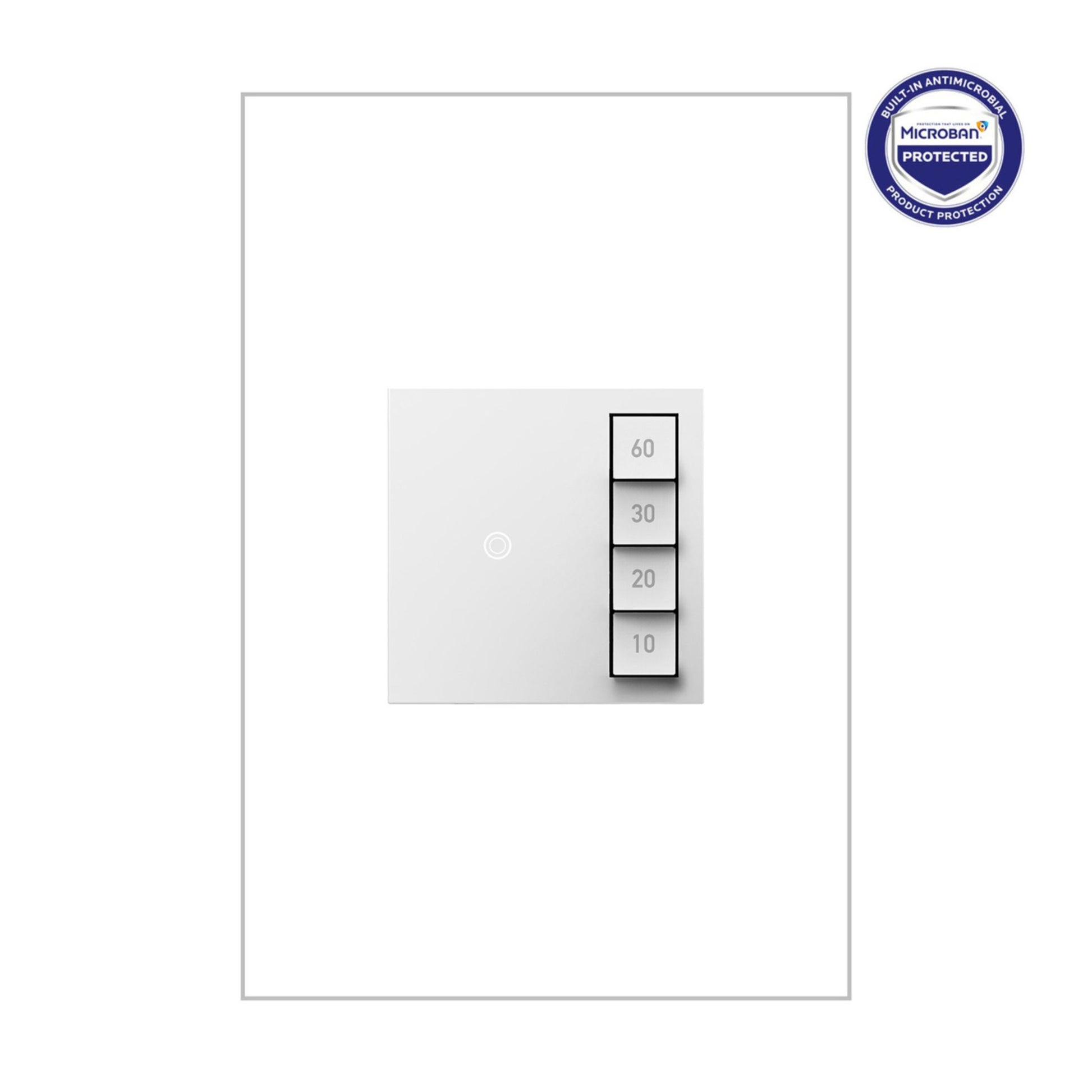 adorne 4-Button Countdown Digital Timer, 10-60 minutes, 600W, White - Bees Lighting