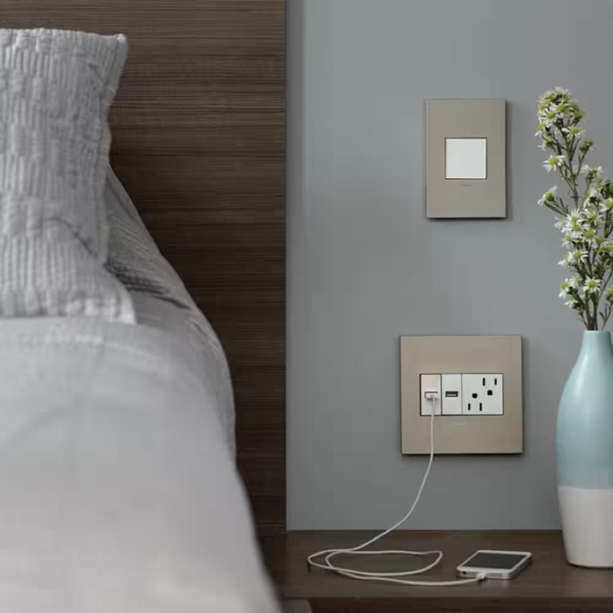 adorne 15-Amp sofTap Switch, Single Pole/3-Way, 120V, White - Bees Lighting