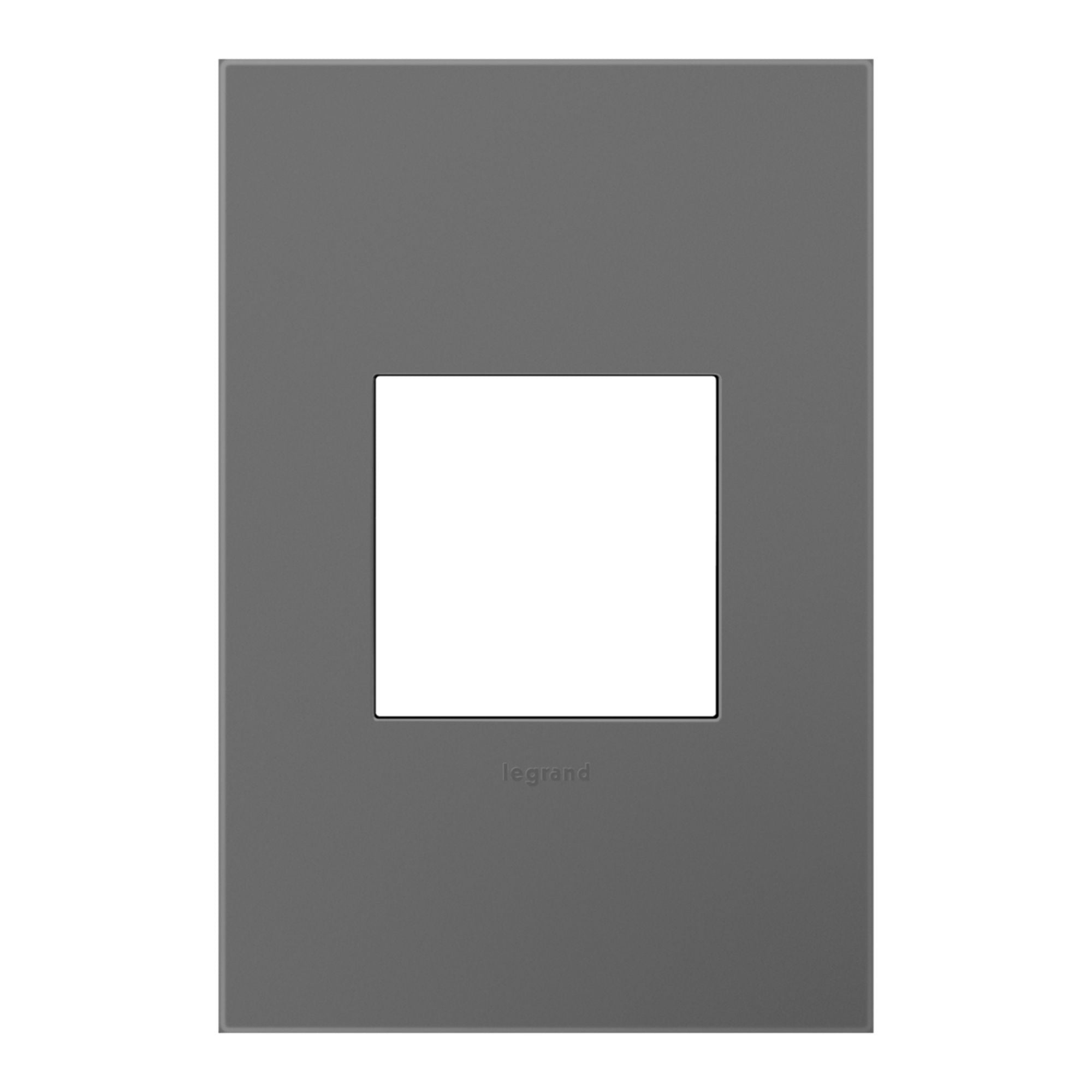 adorne 1-Gang Screwless Wall Plate, Magnesium - Bees Lighting