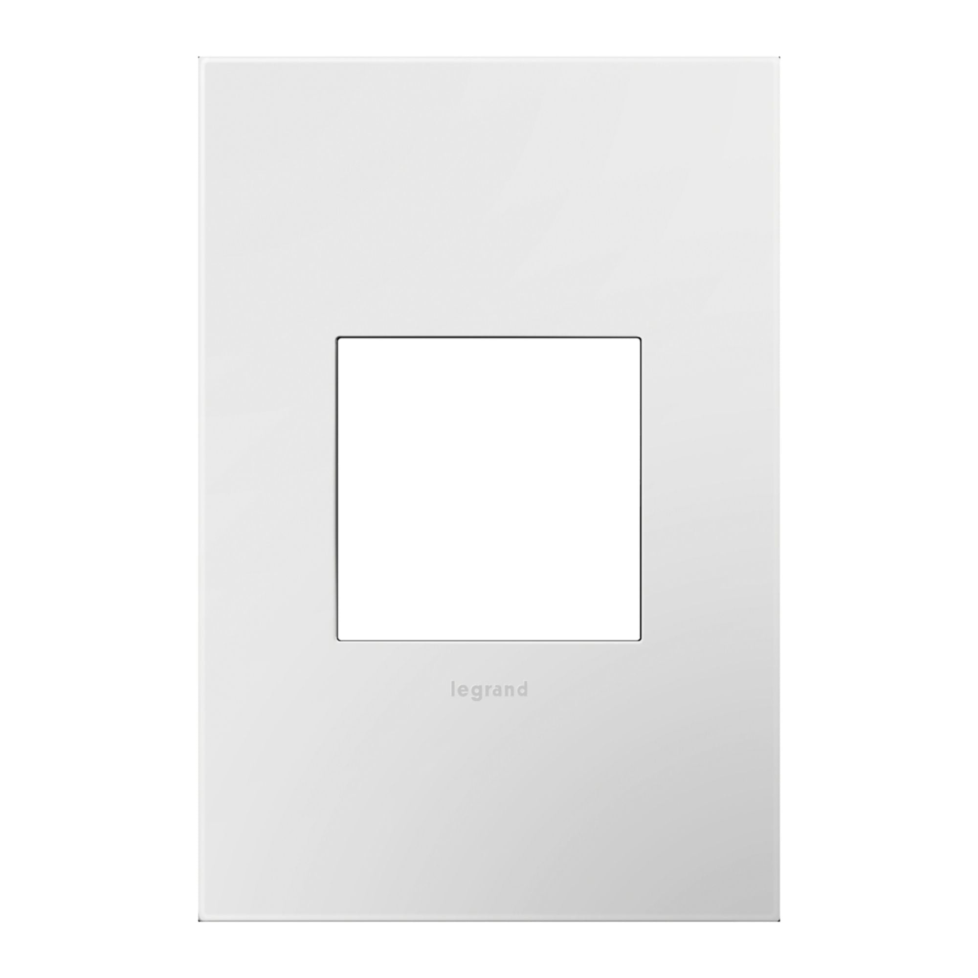 adorne 1-Gang Screwless Wall Plate, Glossy White - Bees Lighting