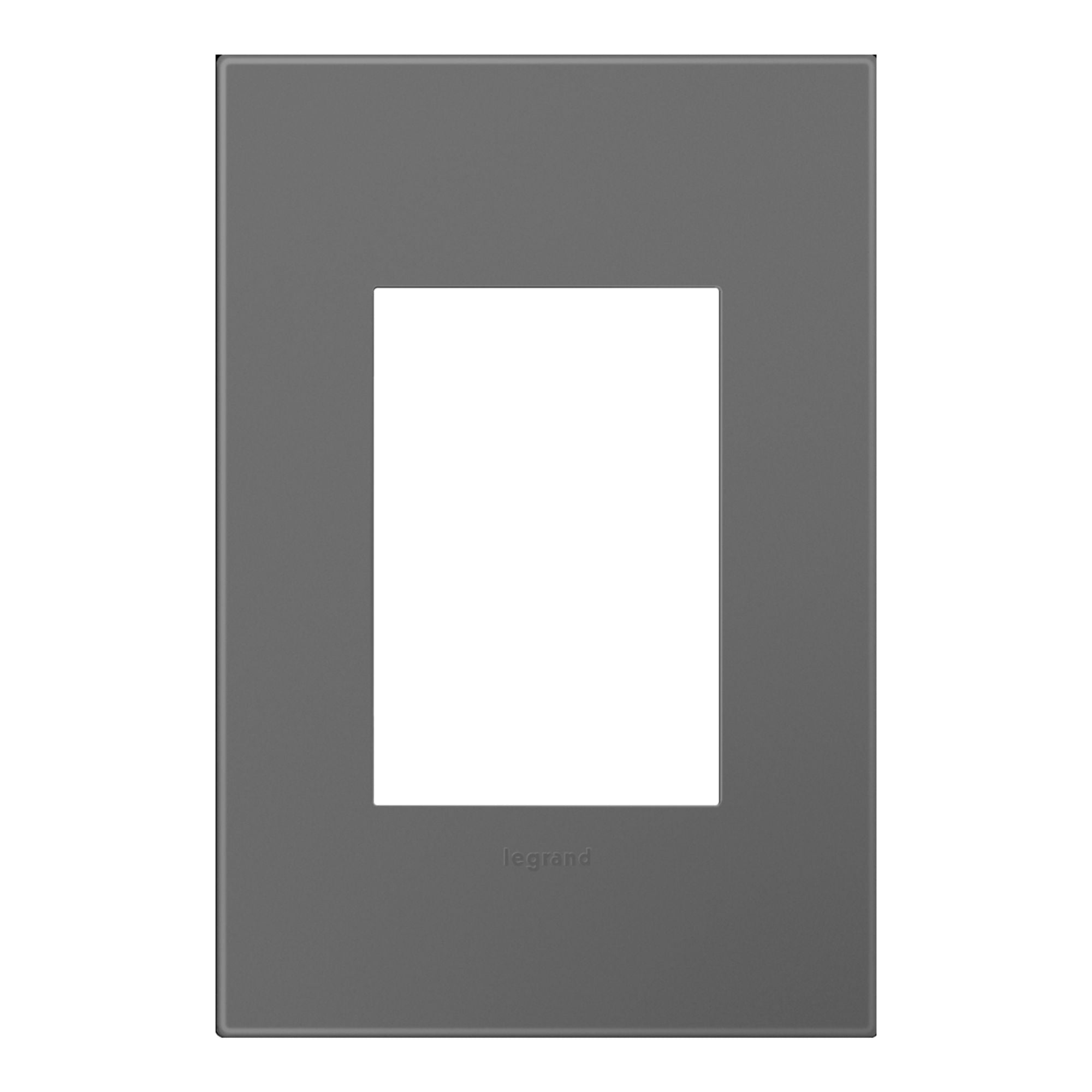adorne 1-Gang-Plus Screwless wall Plate, Magnesium - Bees Lighting