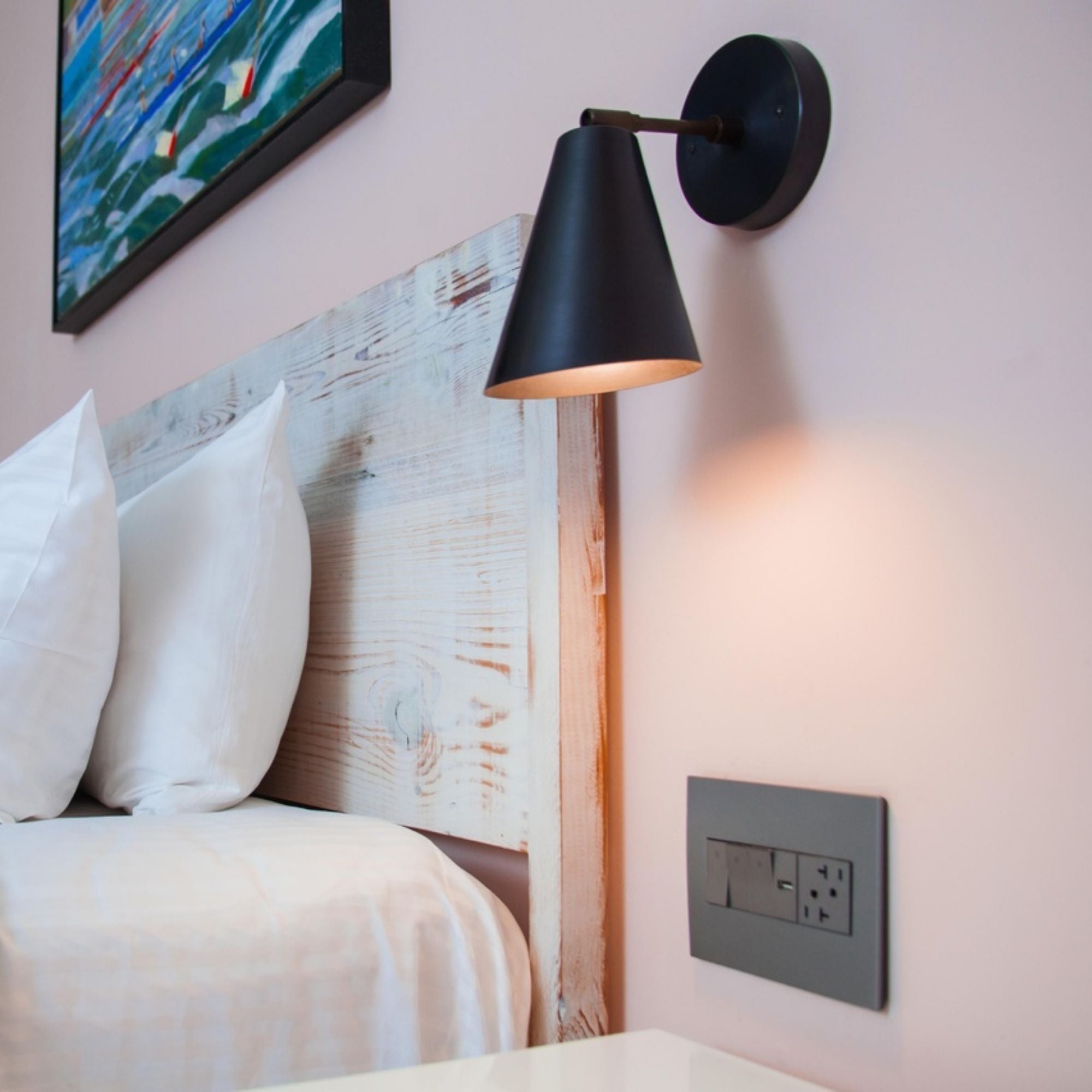 adorne 4-Gang Screwless Wall Plate, Magnesium - Bees Lighting