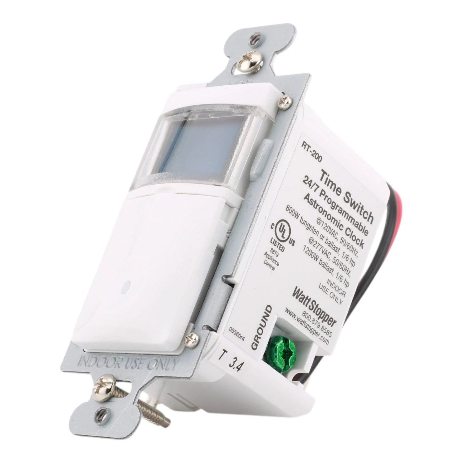 Wattstopper Programmable Astronomic Time Switch, 24/7, 800W, White - Bees Lighting