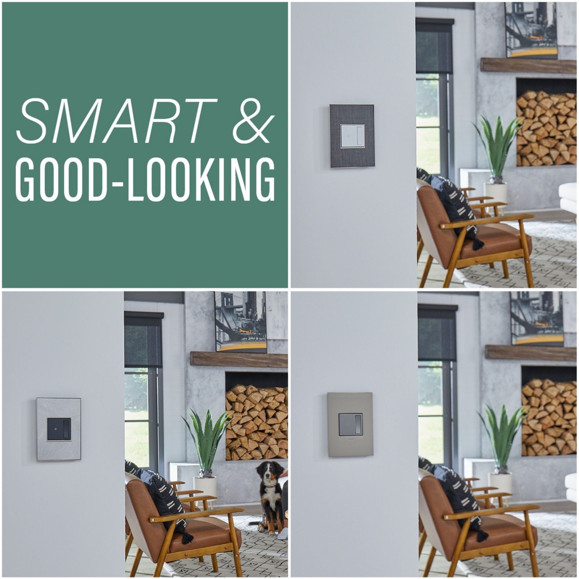 adorne Home/Away Wireless Smart Switch With Netatmo, Magnesium - Bees Lighting