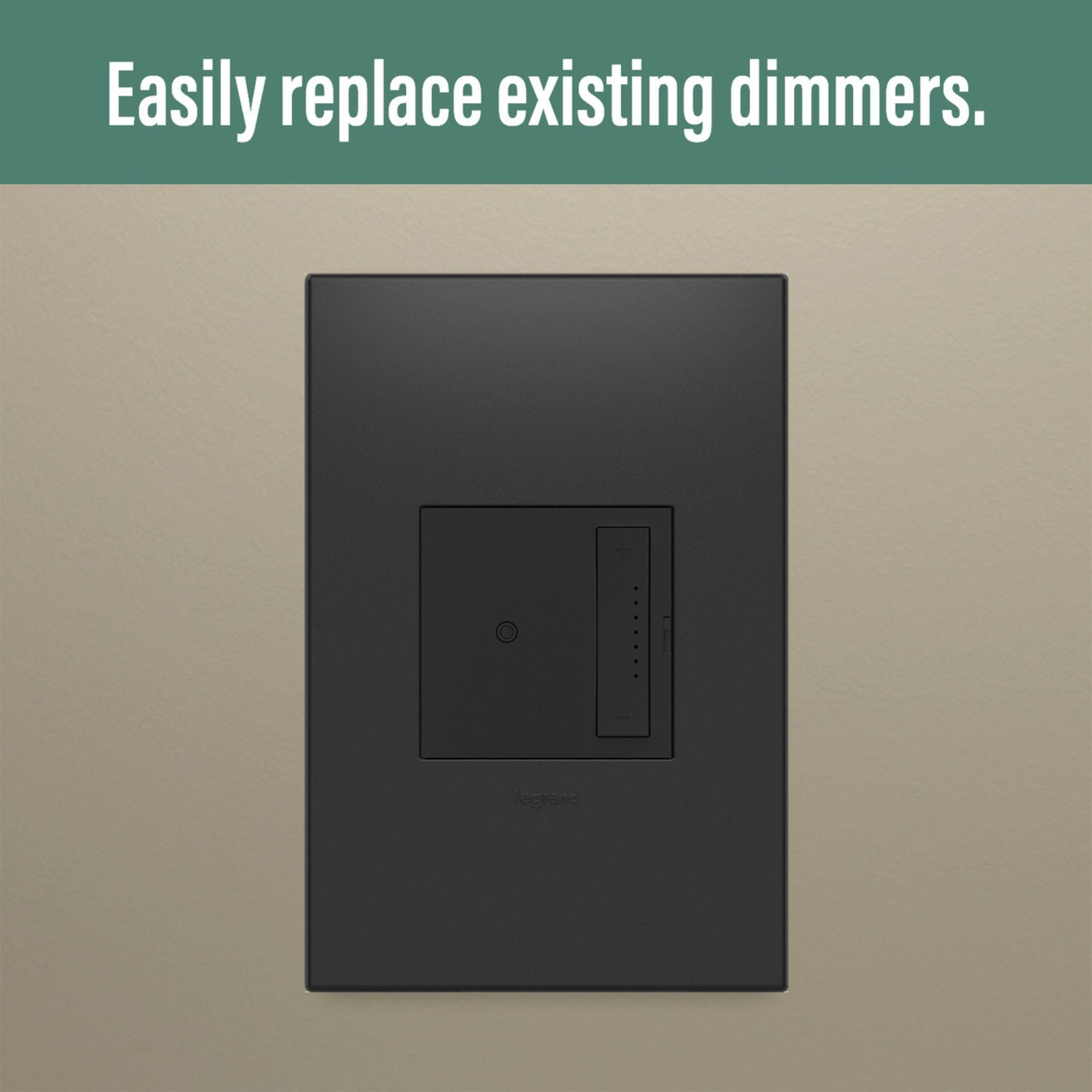 adorne Netatmo Tru-Universal Smart Dimmer, 450W LED, 700W ELV, Graphite - Bees Lighting