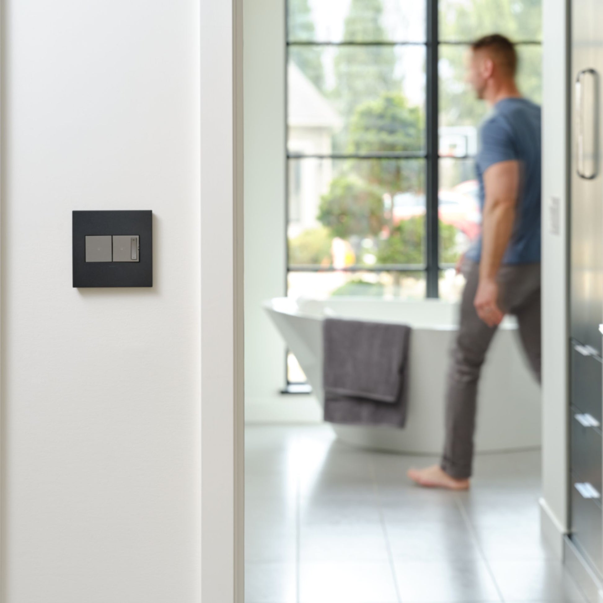 adorne Netatmo Tru-Universal Smart Dimmer, 450W LED, 700W ELV, Magnesium - Bees Lighting