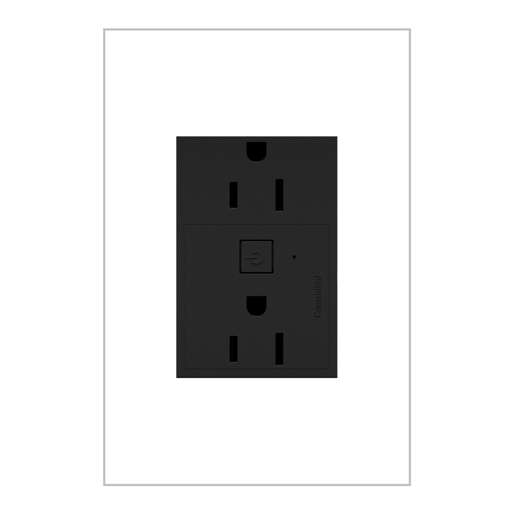 adorne 15A Smart Outlet with Netatmo Plus-Size, Graphite - Bees Lighting