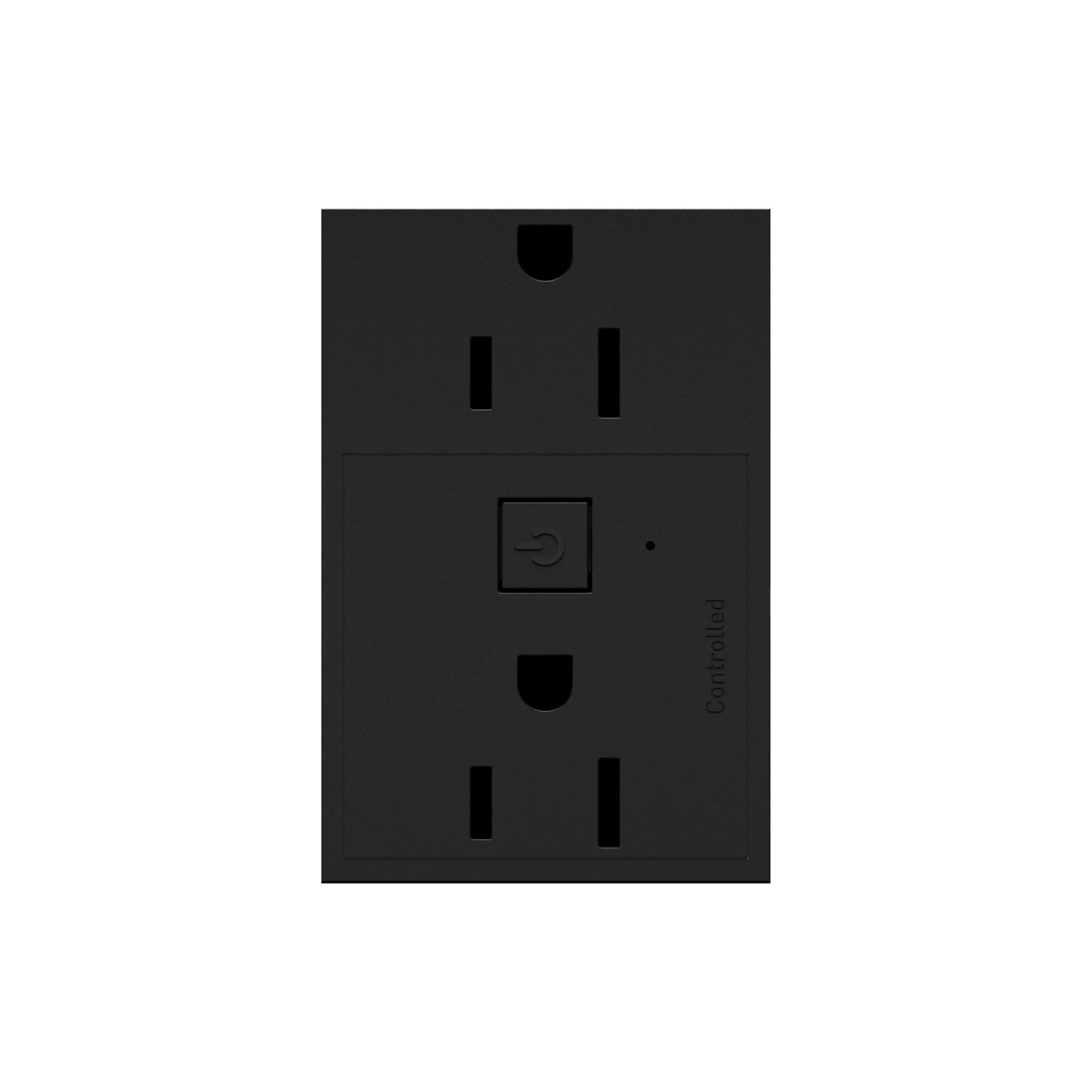 adorne 15A Smart Outlet with Netatmo Plus-Size, Graphite - Bees Lighting