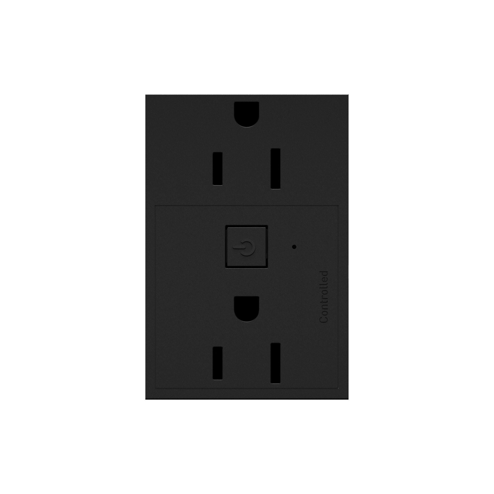 adorne 15A Smart Outlet with Netatmo Plus-Size, Graphite - Bees Lighting