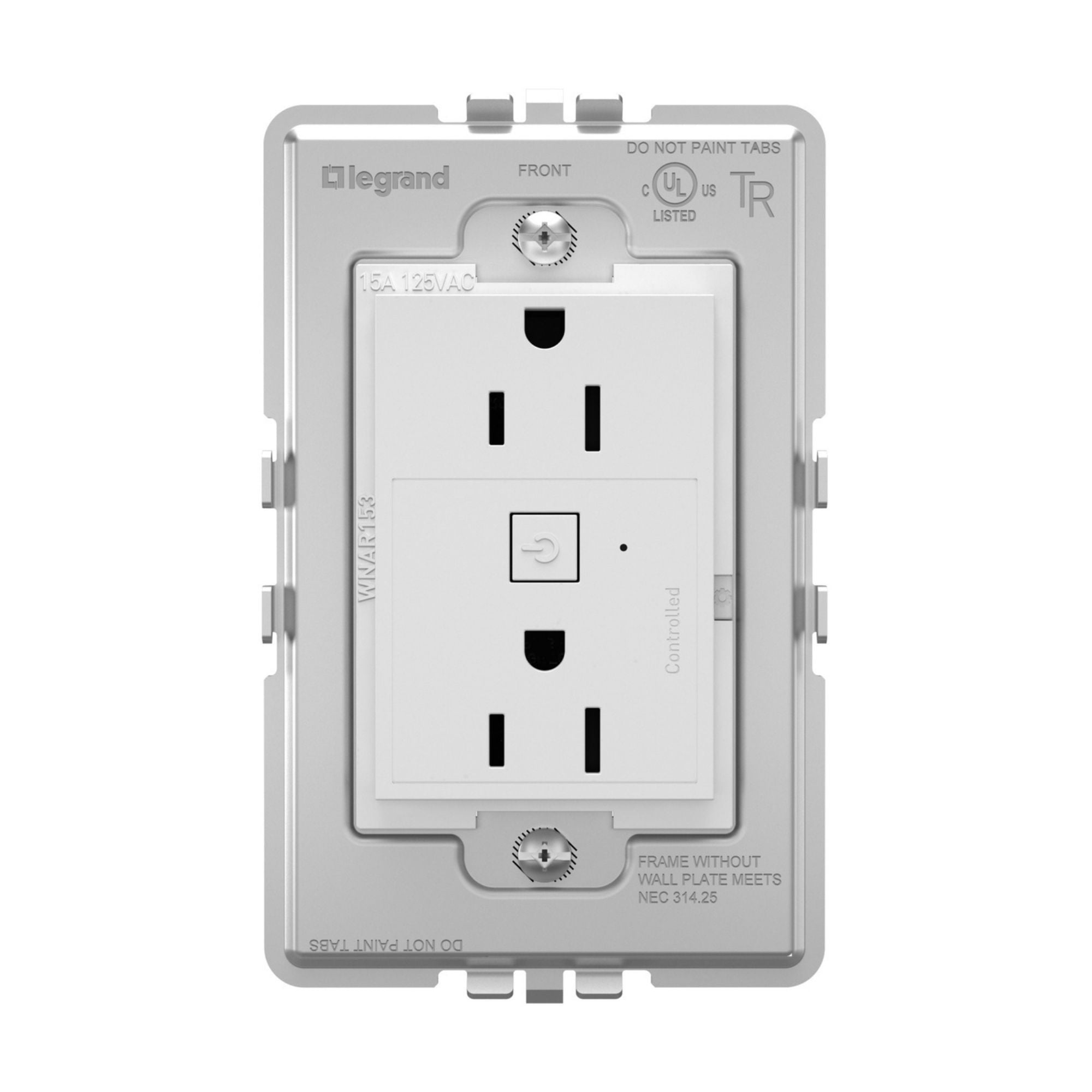 adorne 15A Smart Outlet with Netatmo Plus-Size, White - Bees Lighting