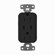 Lutron Claro CAR-15-CCTR-BL 15A Tamper-Resistant USB Type C + C Duplex Receptacle - Black
