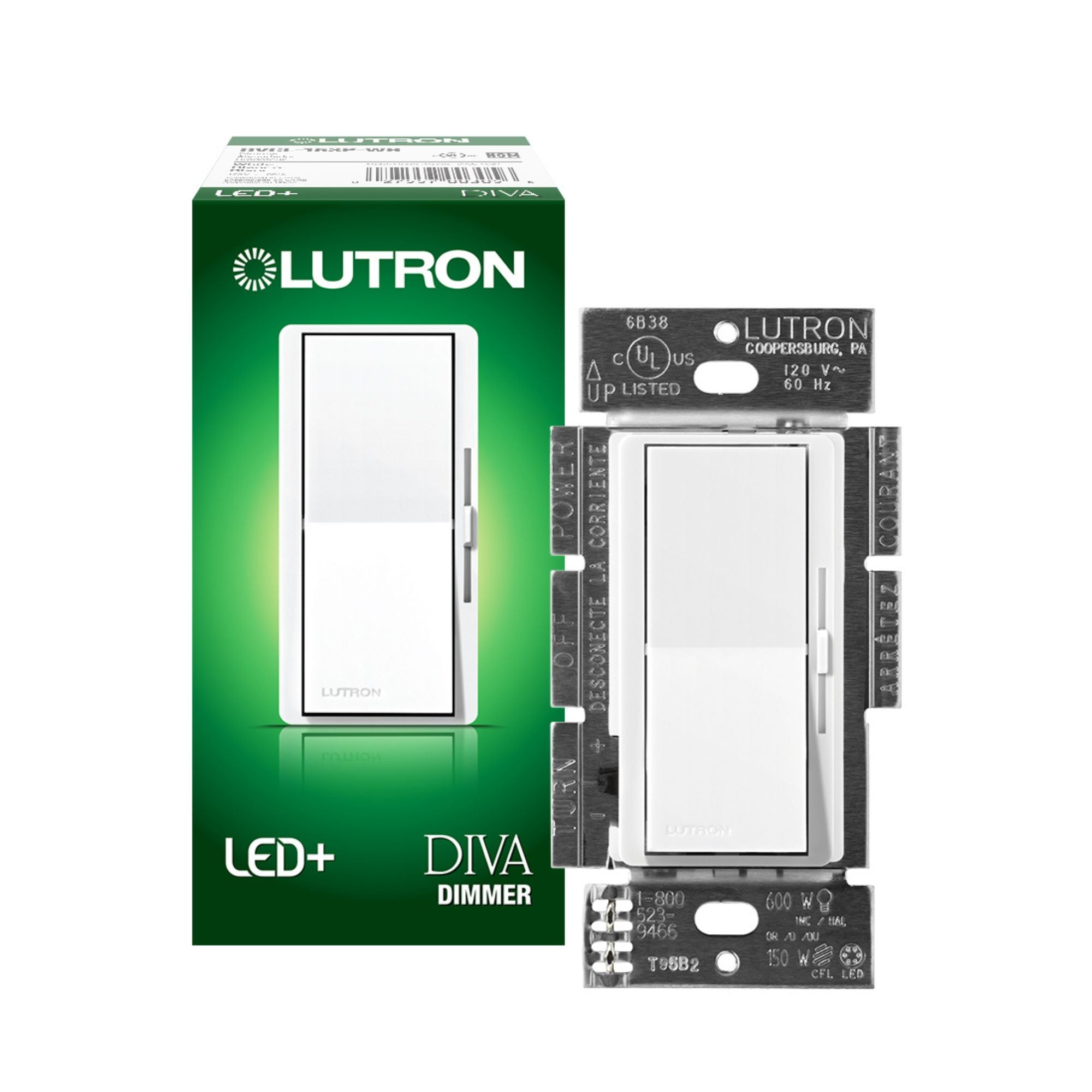 Lutron DVCL-153P Diva LED+ Dimmer Switch, 150-Watt - Bees Lighting