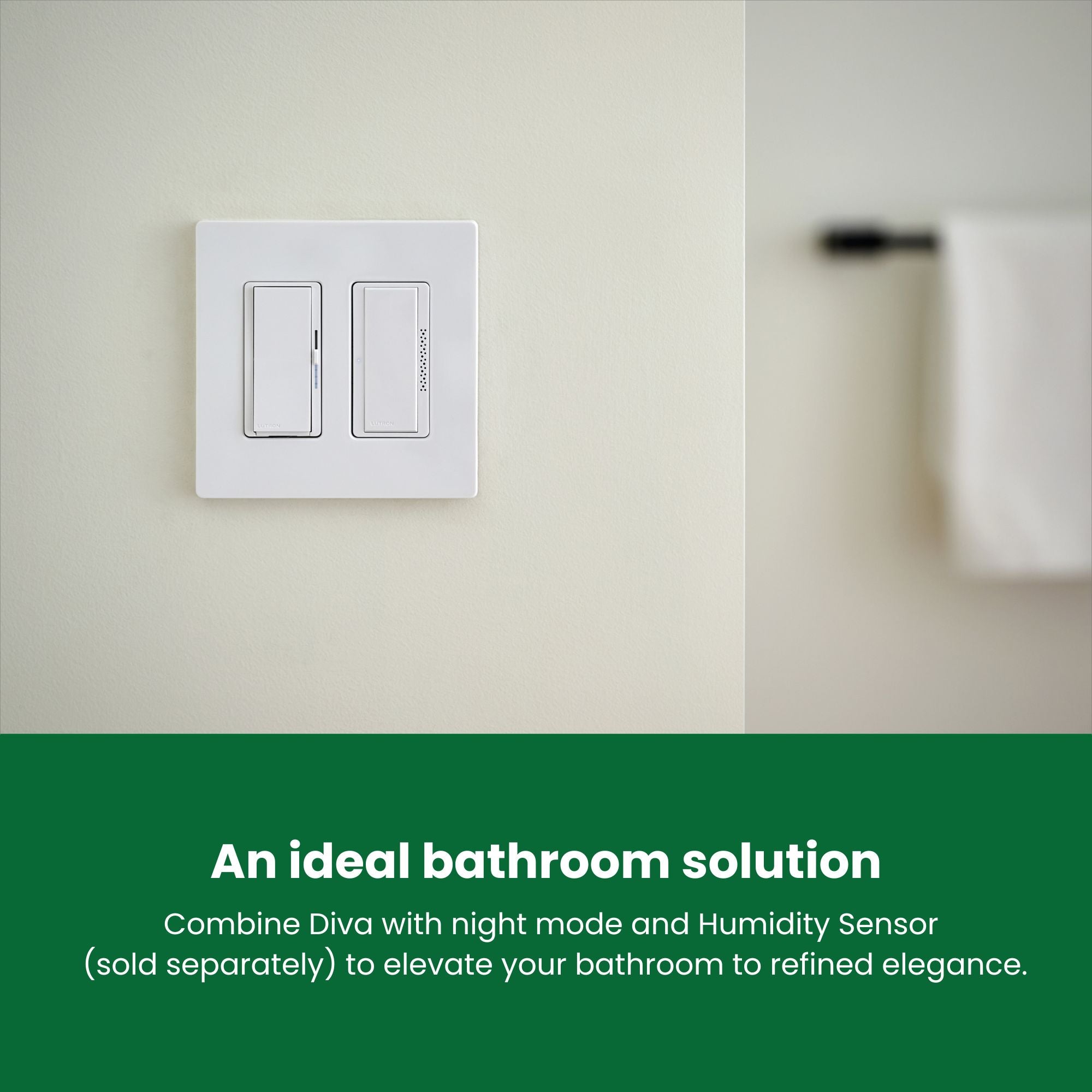 Lutron - Lutron Diva LED+ Dimmer with Night Mode, 150-Watt - DVCLN-153P-WH | Bees Lighting