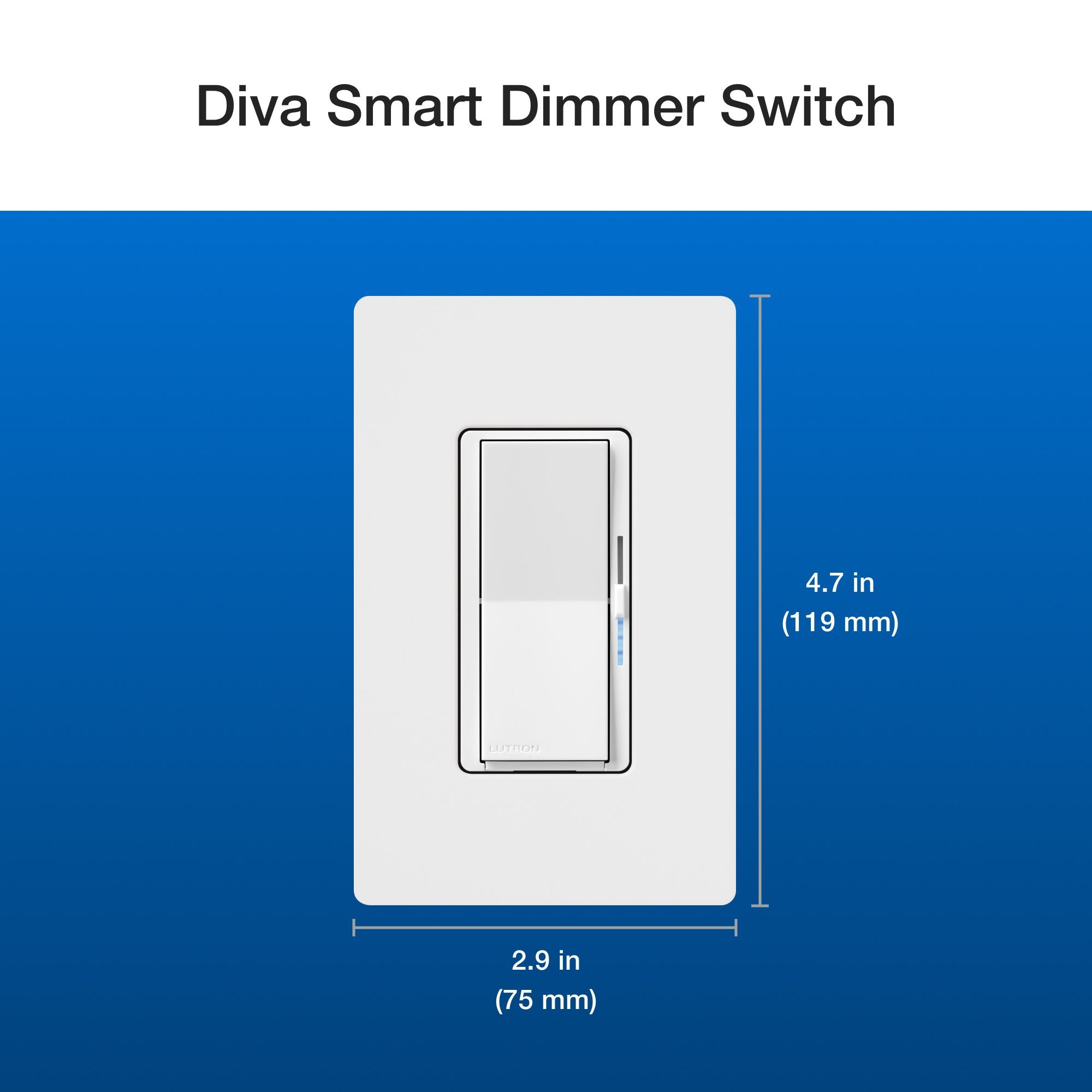 Lutron DVRF-PKG1D-WH Caseta Diva Smart Dimmer Switch Expansion Kit with Pico Paddle Remote, White