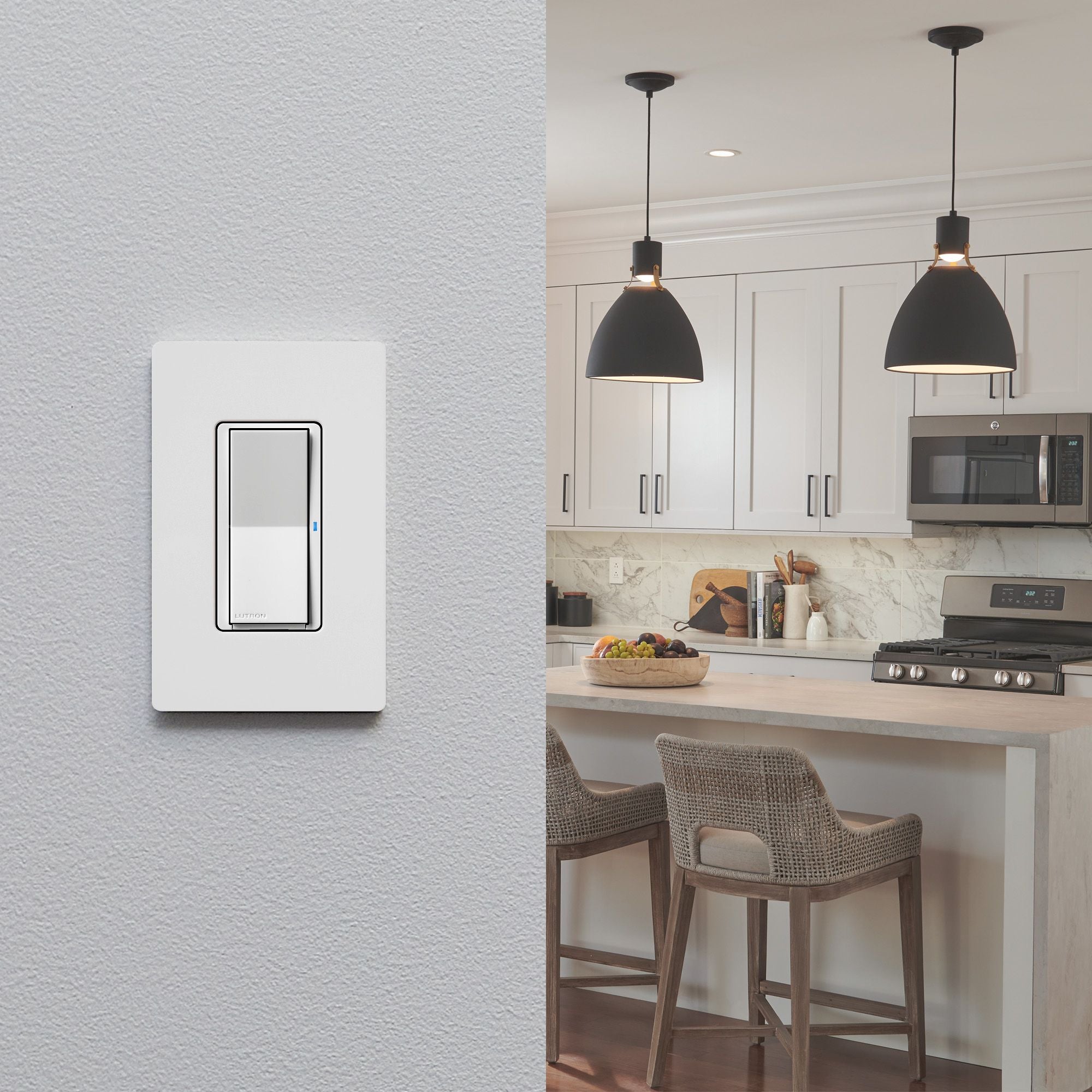 Lutron DVRF-PKG1D-WH Caseta Diva Smart Dimmer Switch Expansion Kit with Pico Paddle Remote, White