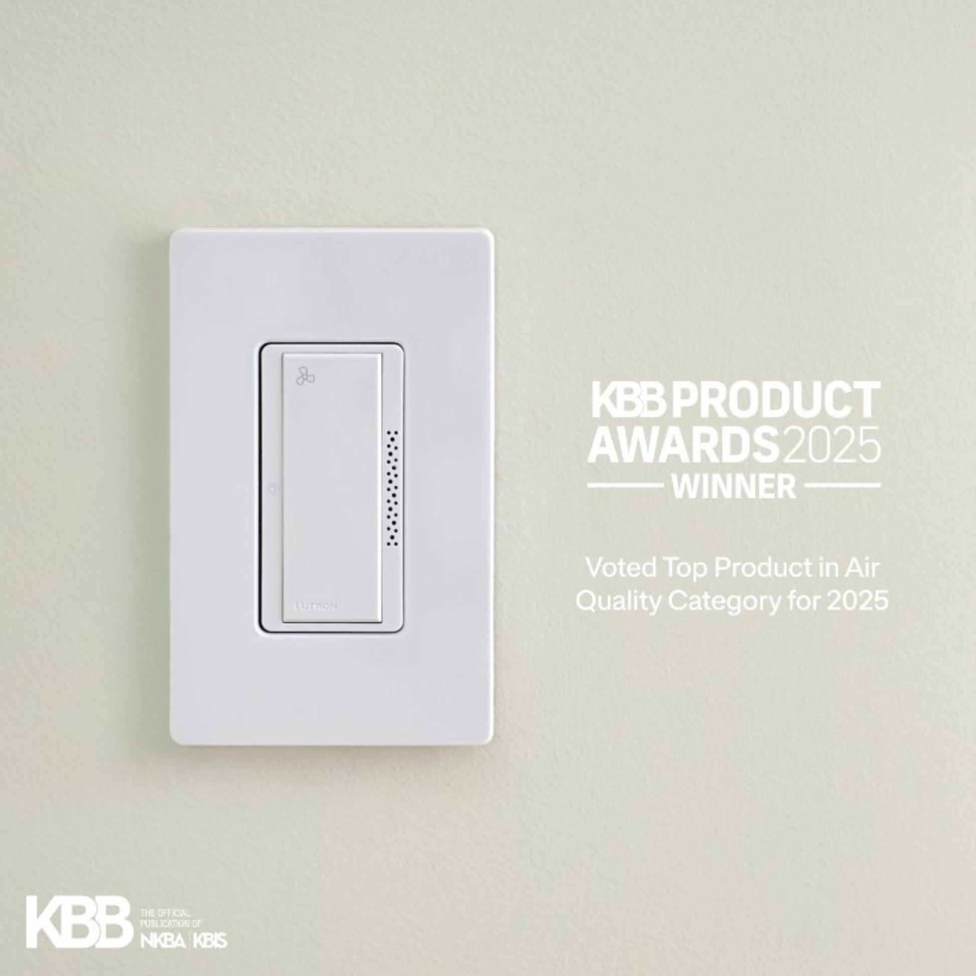 Lutron - Lutron MS-HS3-WH XactSense Humidity Sensor Switch - Gloss White | Bees Lighting