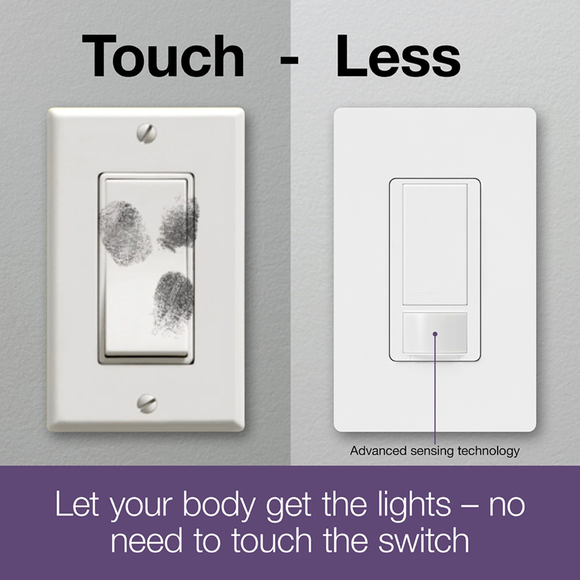 Lutron Maestro MS-OPS5M-BL PIR Occupancy/Vacancy Sensor Switch, 5A Lighting/3A Fan, Single-Pole/3-Way, 120V, Black