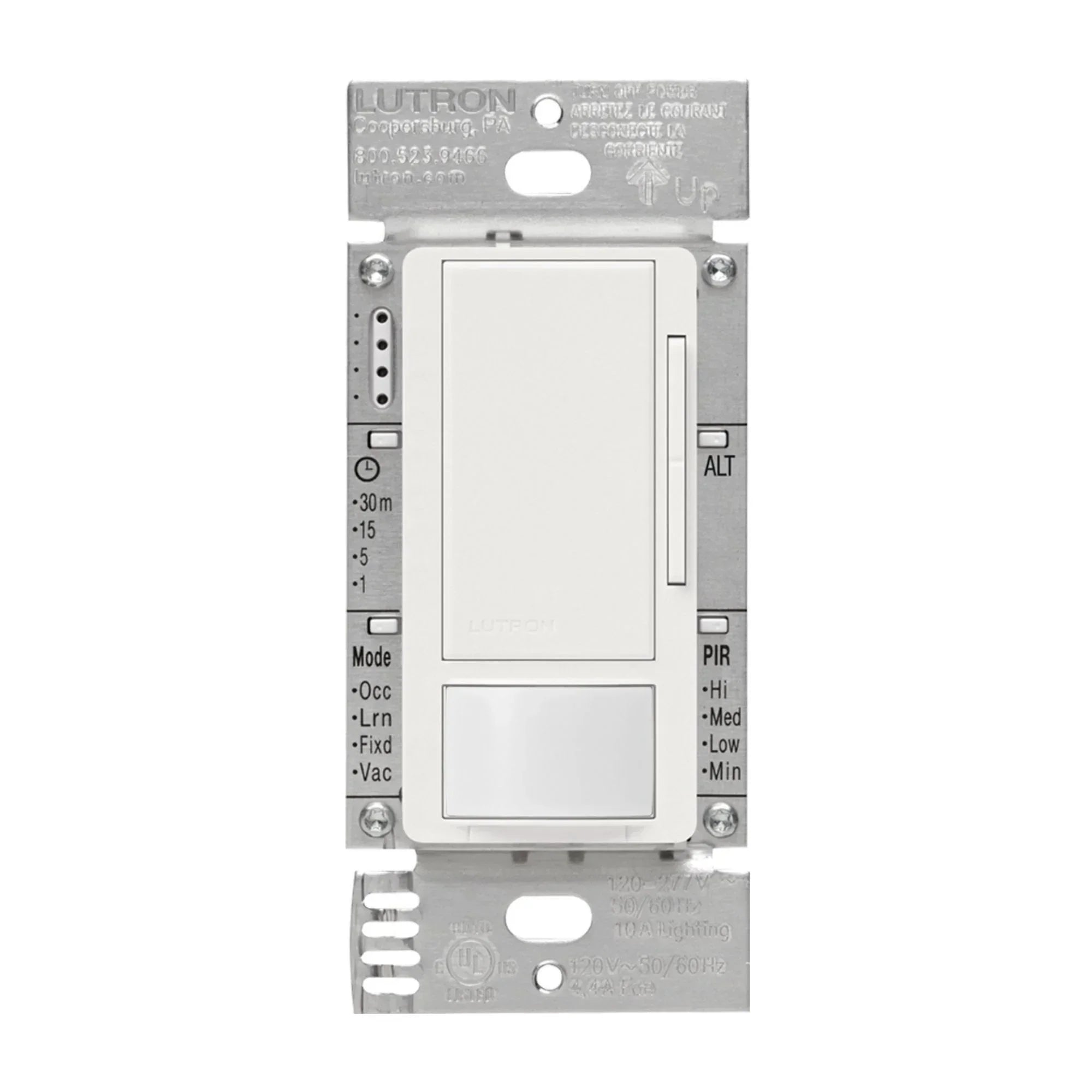 Lutron MS-Z101-WH Maestro White Sensor Switch | PIR Occupancy