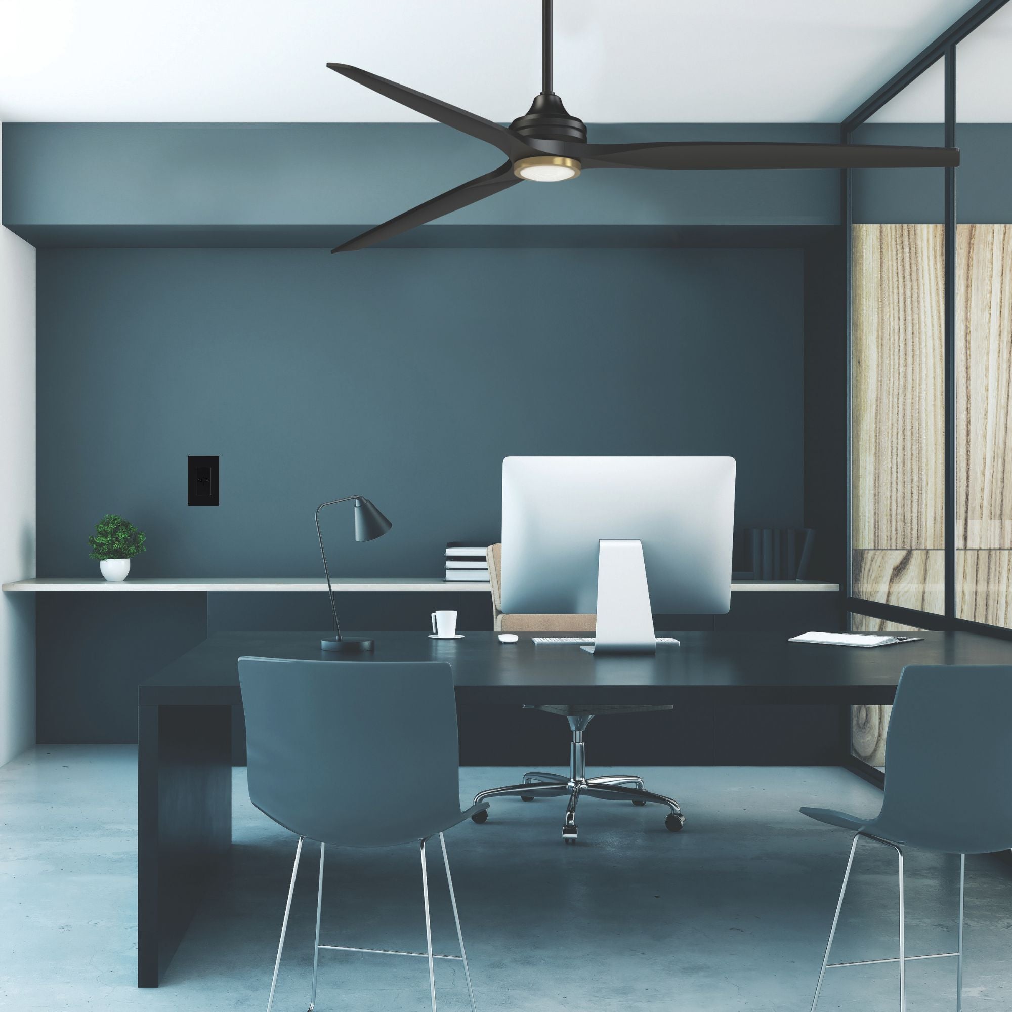 Skylark Quiet 3-Speed Fan Control, Single-Pole, Black - Bees Lighting