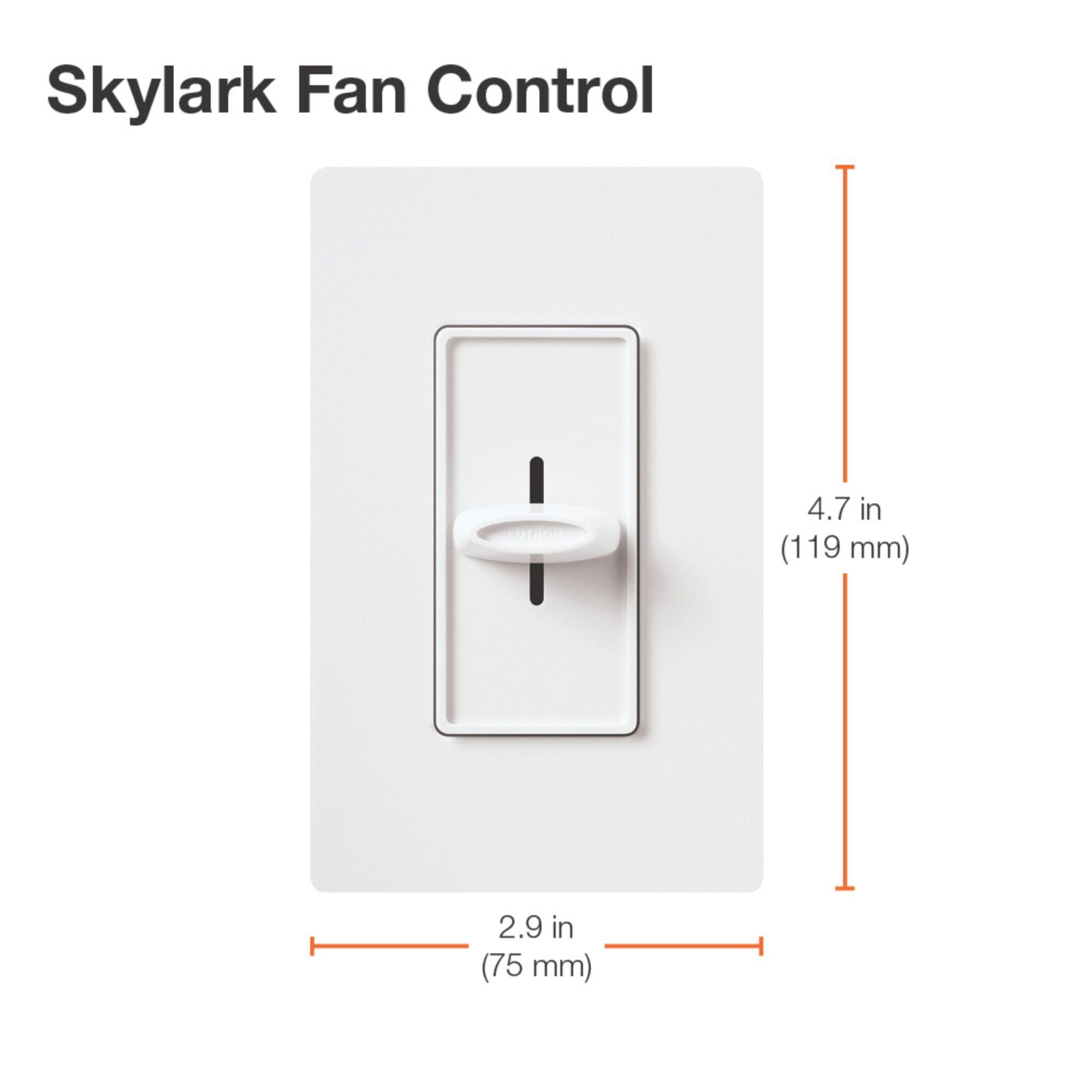 Skylark 3-Speed Quiet Fan Control, 1.5 Amp, Single Pole, White