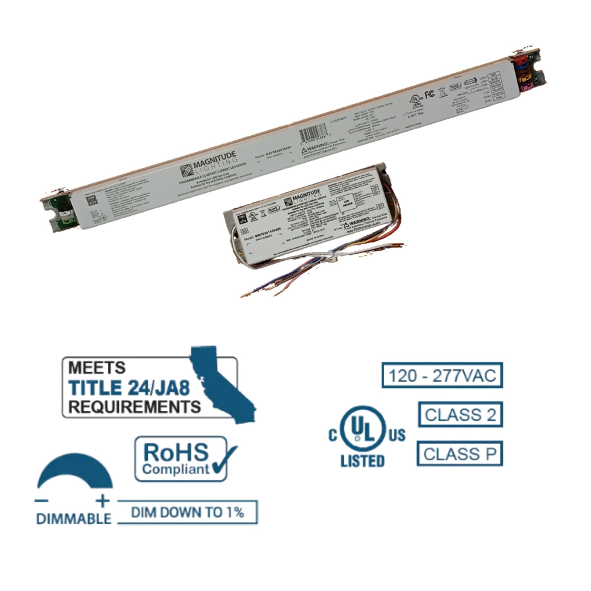 CFlex 54W, Programmable Compact LED Driver, 250-1400mA, 0-10V Dimming, 120-277V - Bees Lighting