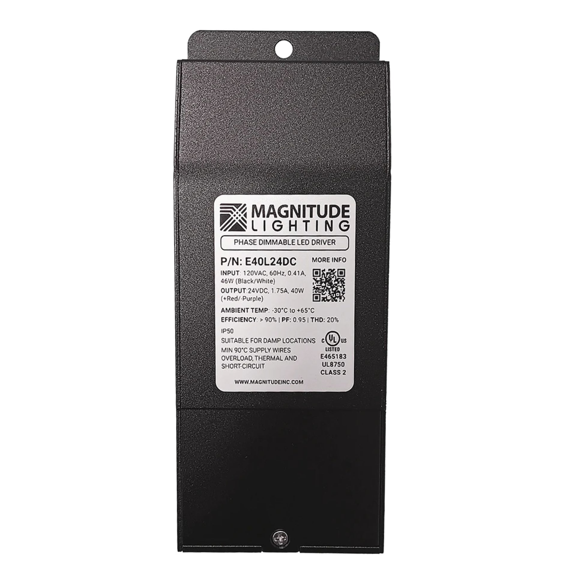 E-Series 40 Watts, 24VDC LED Driver, Class 2, Triac Phase Dimming, NEMA 3R, UL Enclosure - Bees Lighting