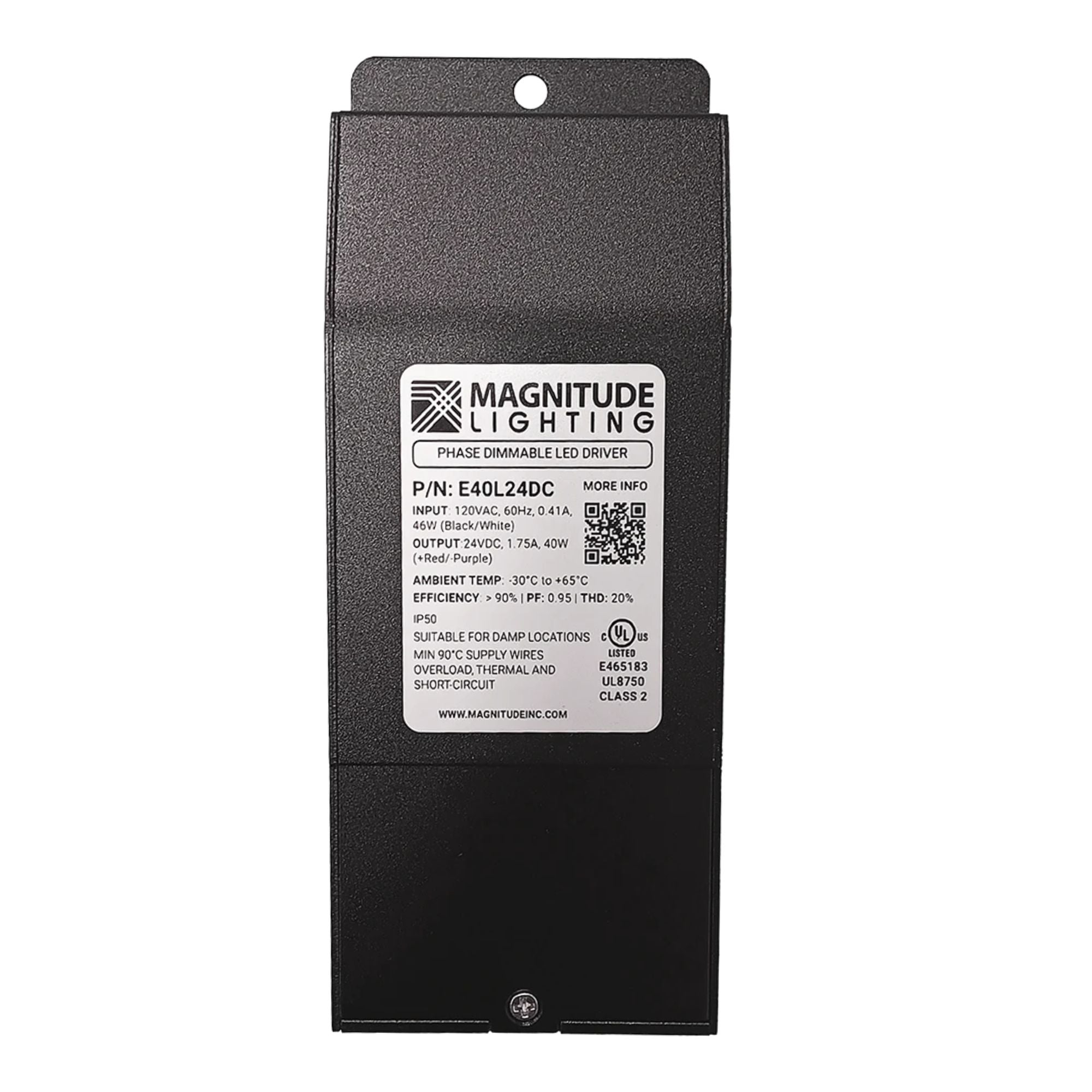 E-Series 40 Watts, 24VDC LED Driver, Class 2, Triac Phase Dimming, NEMA 3R, UL Enclosure - Bees Lighting