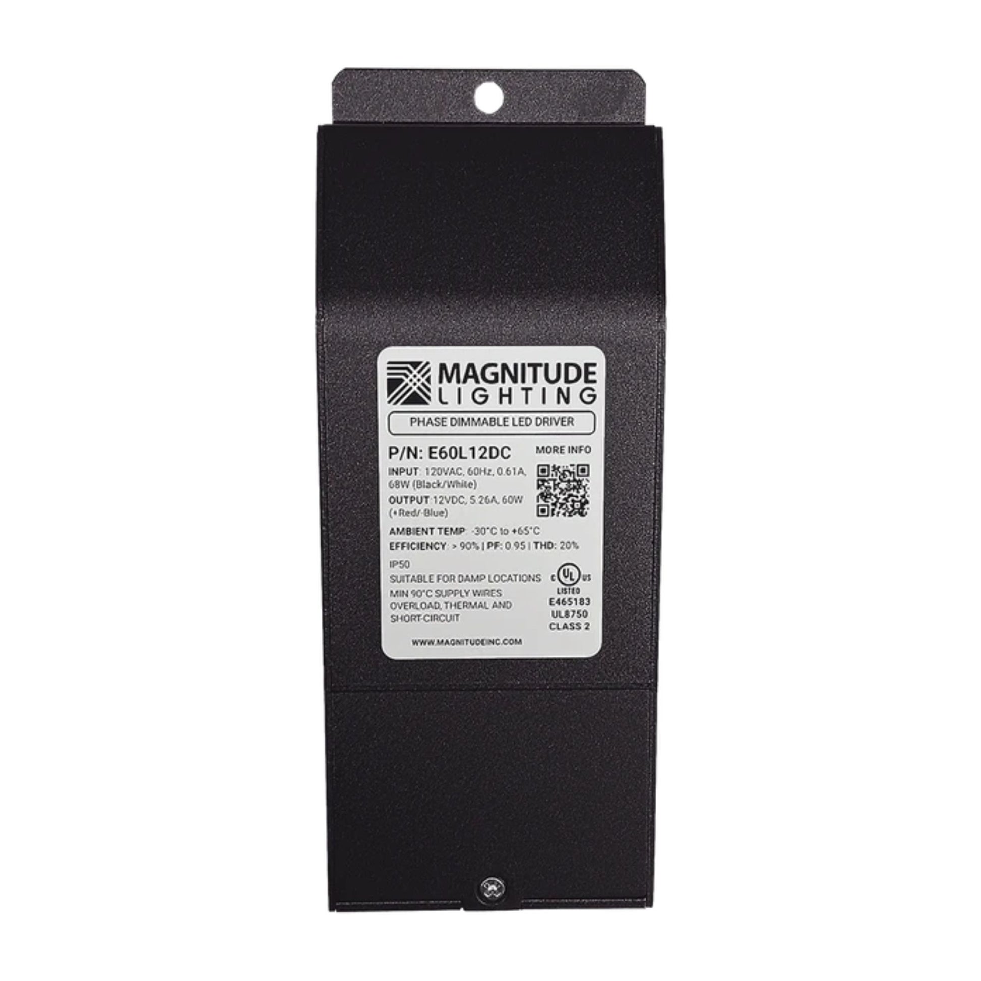 E-Series 60 Watts, 12VDC LED Driver, Class 2, Triac Phase Dimming, NEMA 3R, UL Enclosure - Bees Lighting