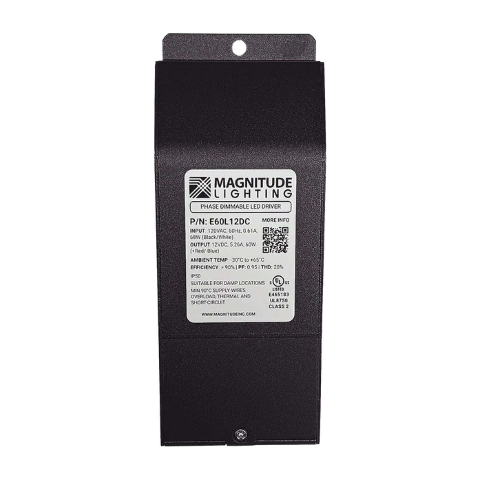 E-Series 60 Watts, 12VDC LED Driver, Class 2, Triac Phase Dimming, NEMA 3R, UL Enclosure - Bees Lighting