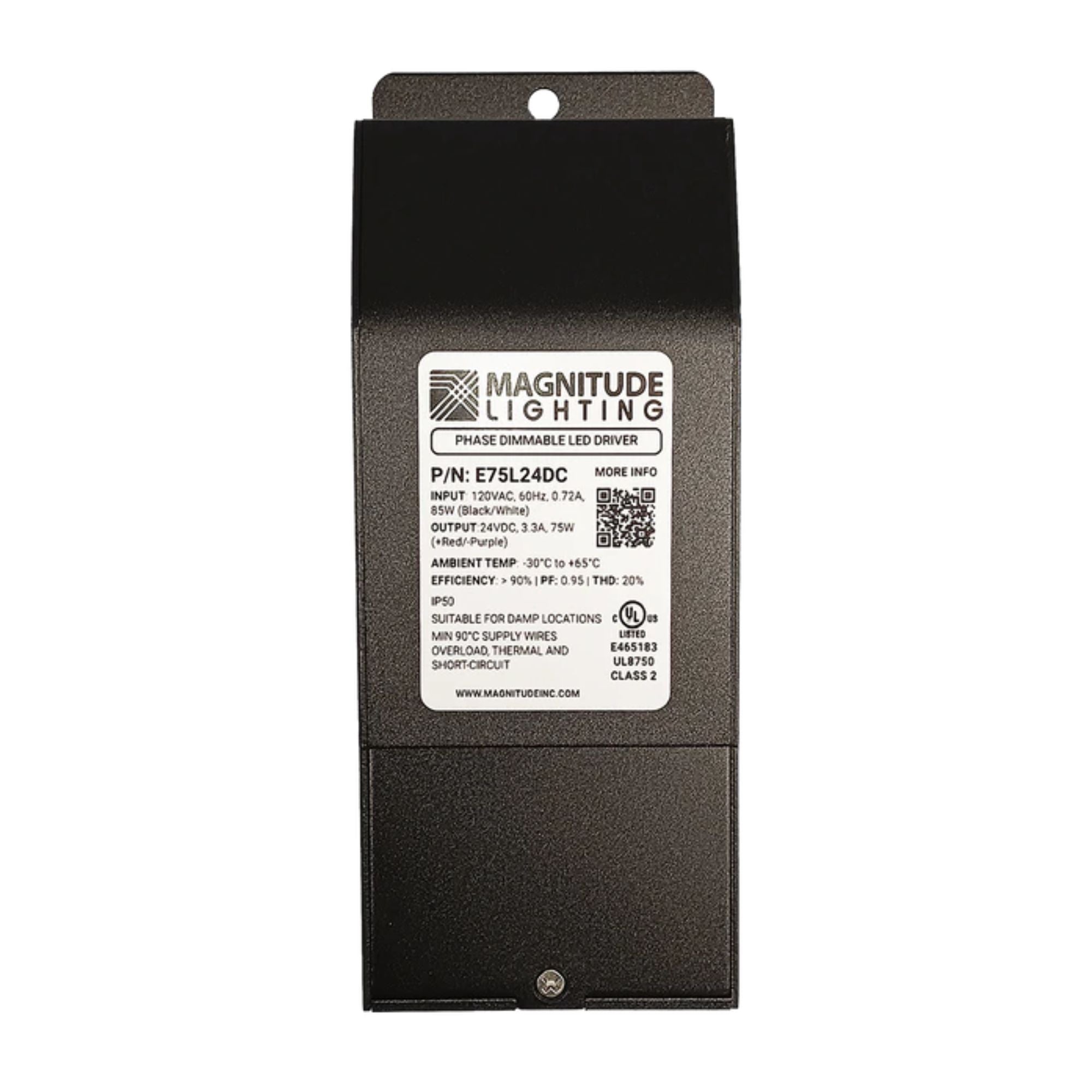 E-Series 75 Watts, 24VDC LED Driver, Class 2, Triac Phase Dimming, NEMA 3R, UL Enclosure - Bees Lighting