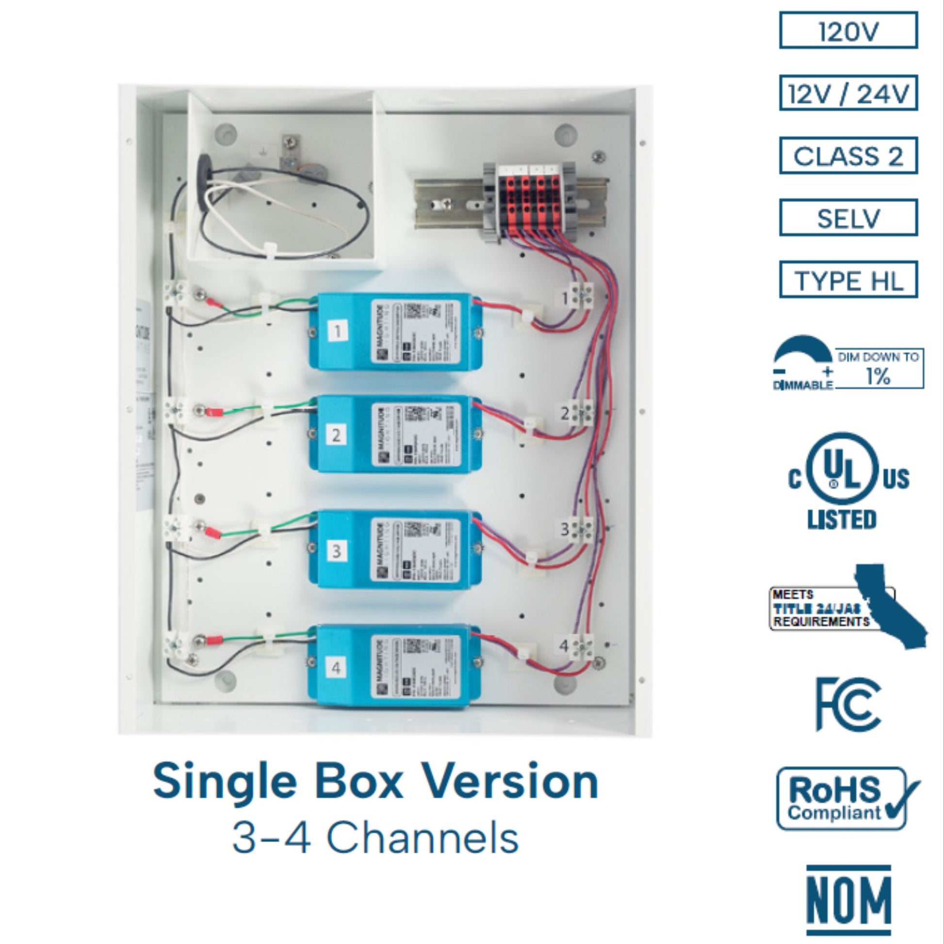 Magnitude Lighting - JB E-Series 2 x 96 Watts, 24VDC LED Driver, Phase Dimming, 120V Input | Bees Lighting