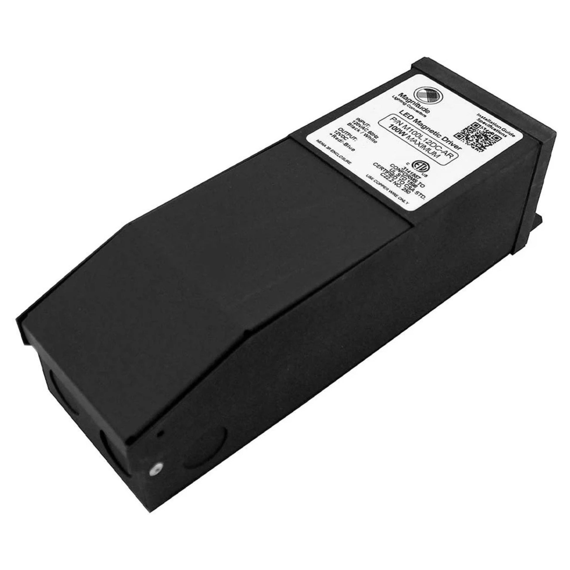 M-Series 100 Watts, 12VDC Magnetic LED Driver, MLV Triac Dimming, 120V Input - Bees Lighting