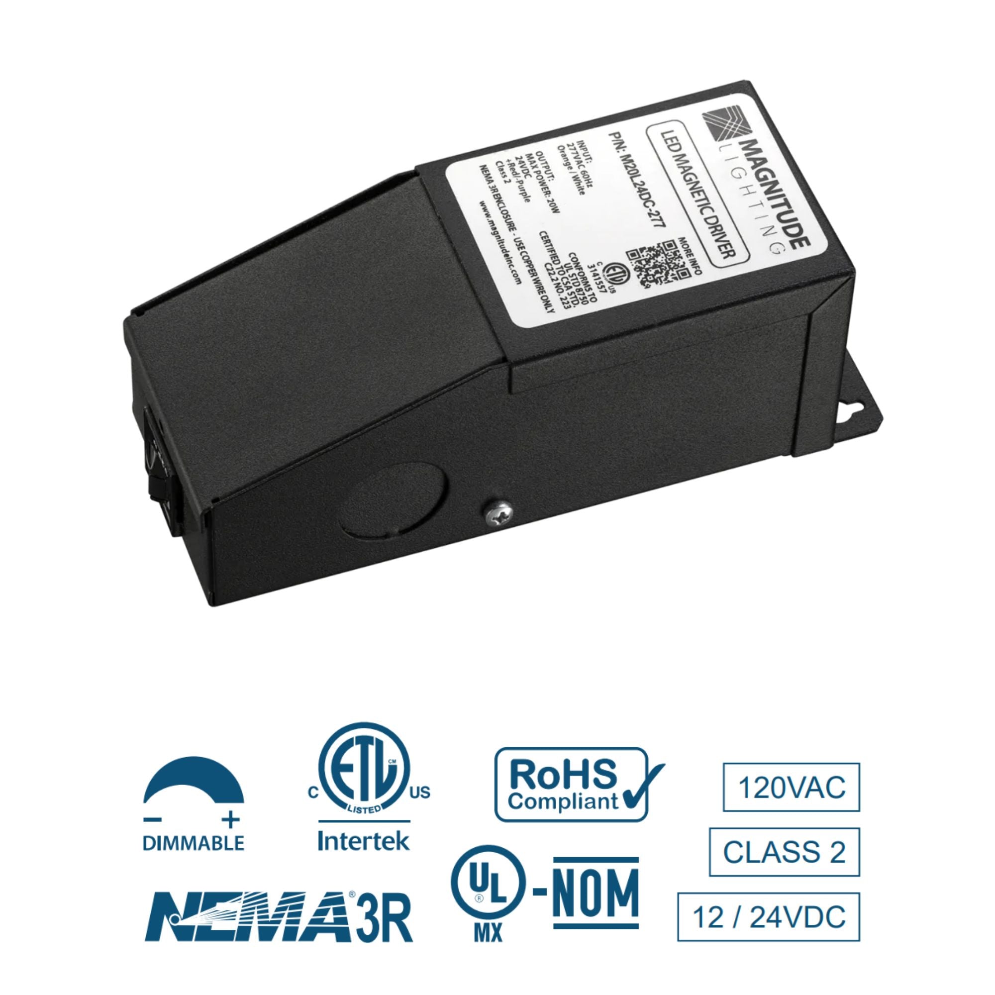 Magnitude Lighting - M-Series 150W 12VDC Magnetic Phase Dimmable LED Driver, 120V | Bees Lighting