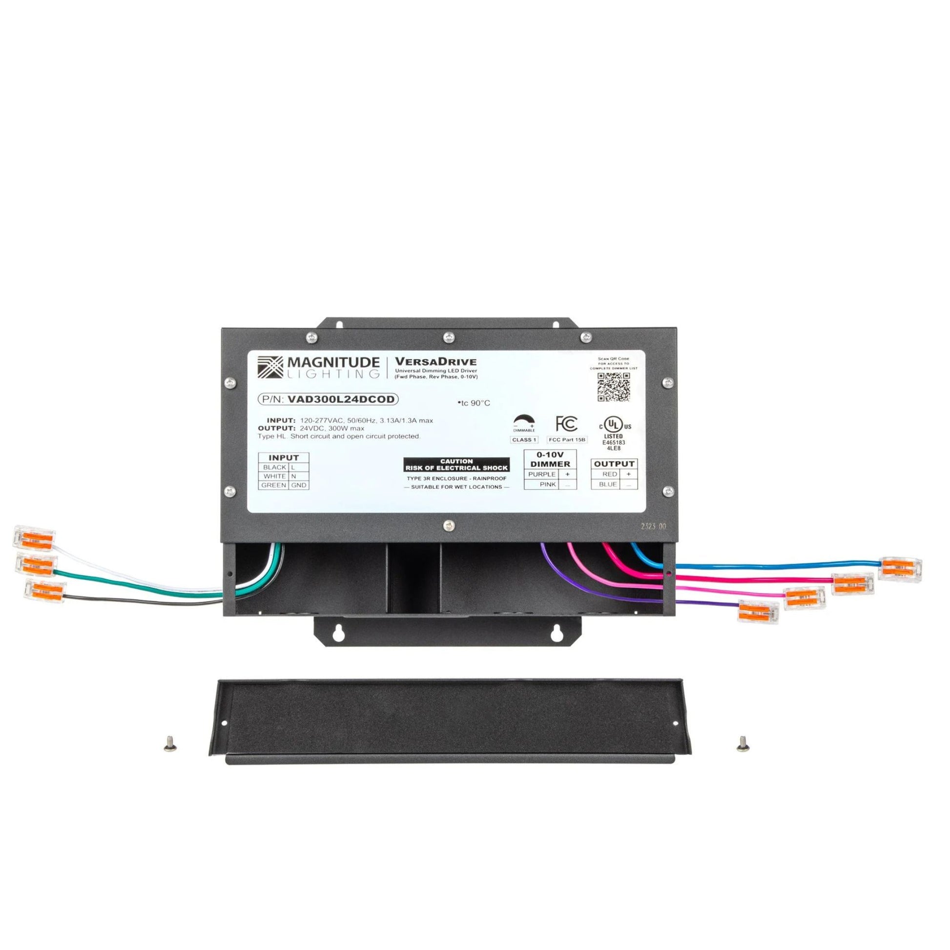 VersaDrive 300 Watts, 24VDC 5-Way Universal Dimmable LED Driver, NEMA 3R - Bees Lighting