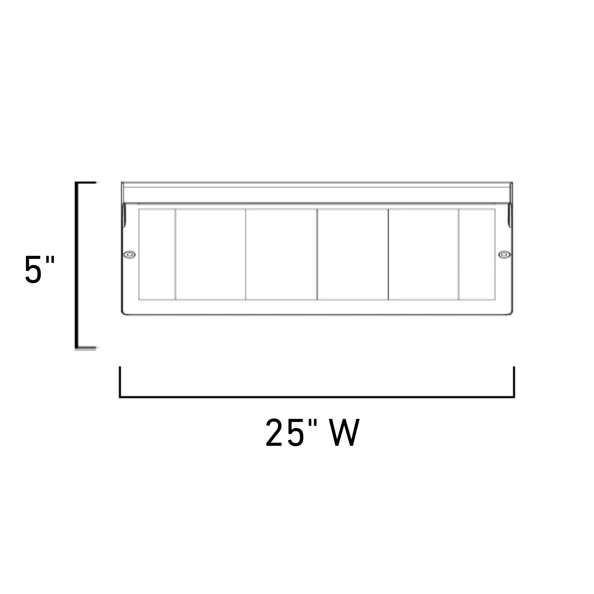 25" LED Address Frame - Clean, Bronze - Bees Lighting